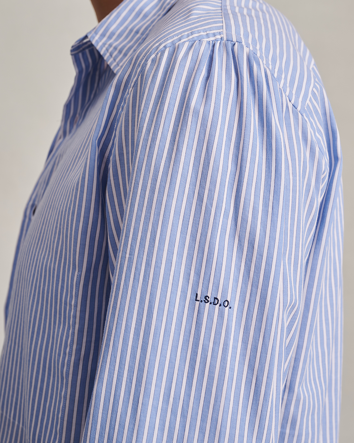 Fine Twill Popover - Blue & White Stripe