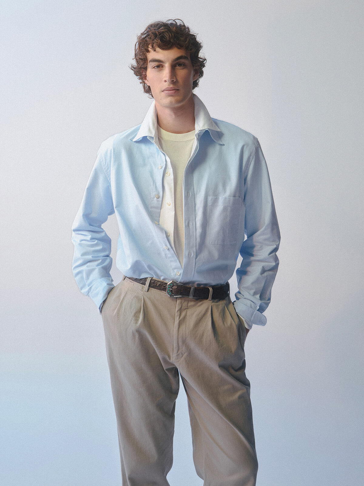 Oxford Shirt - Light Blue | P Johnson