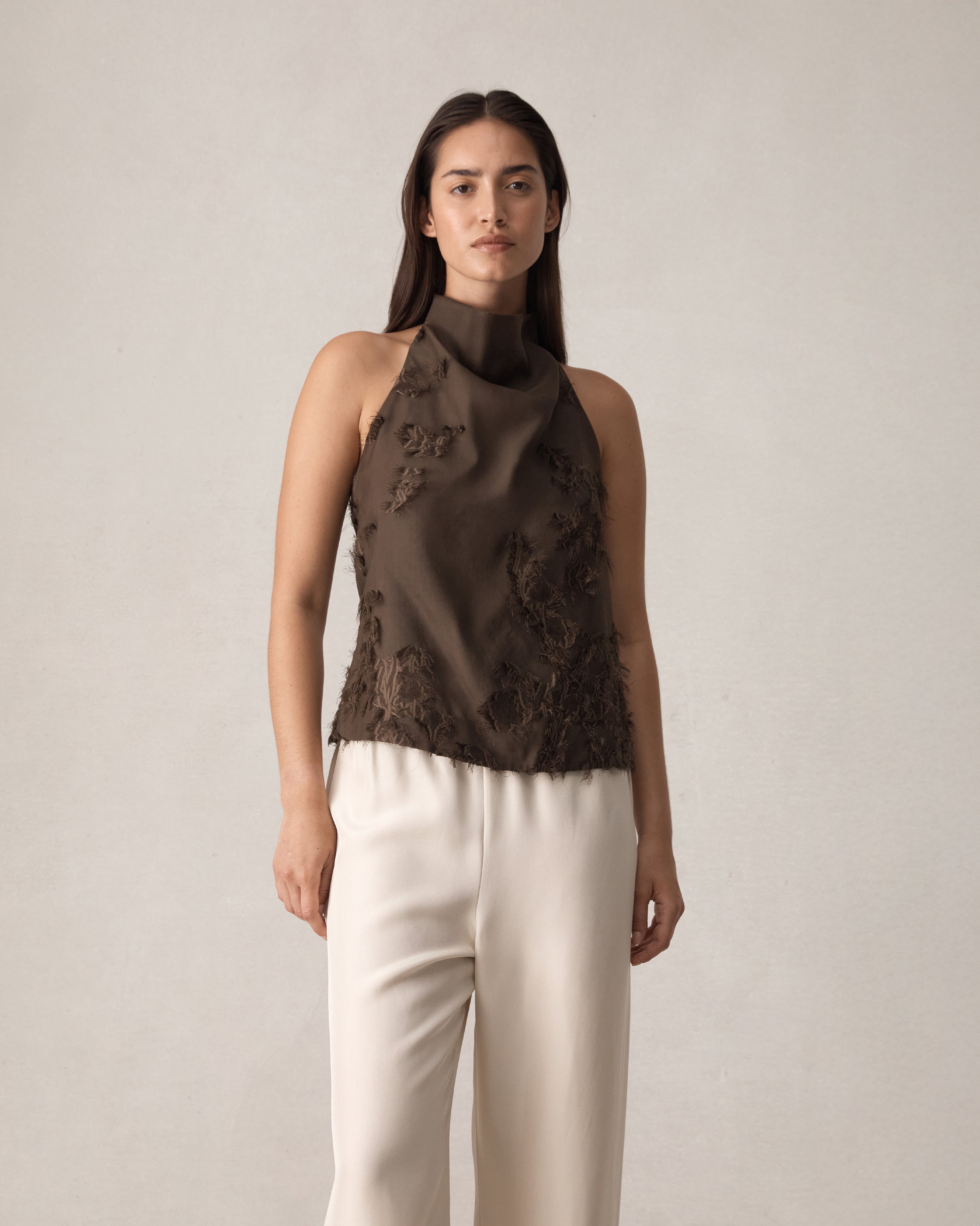 Roberta Halter Top - Chocolate