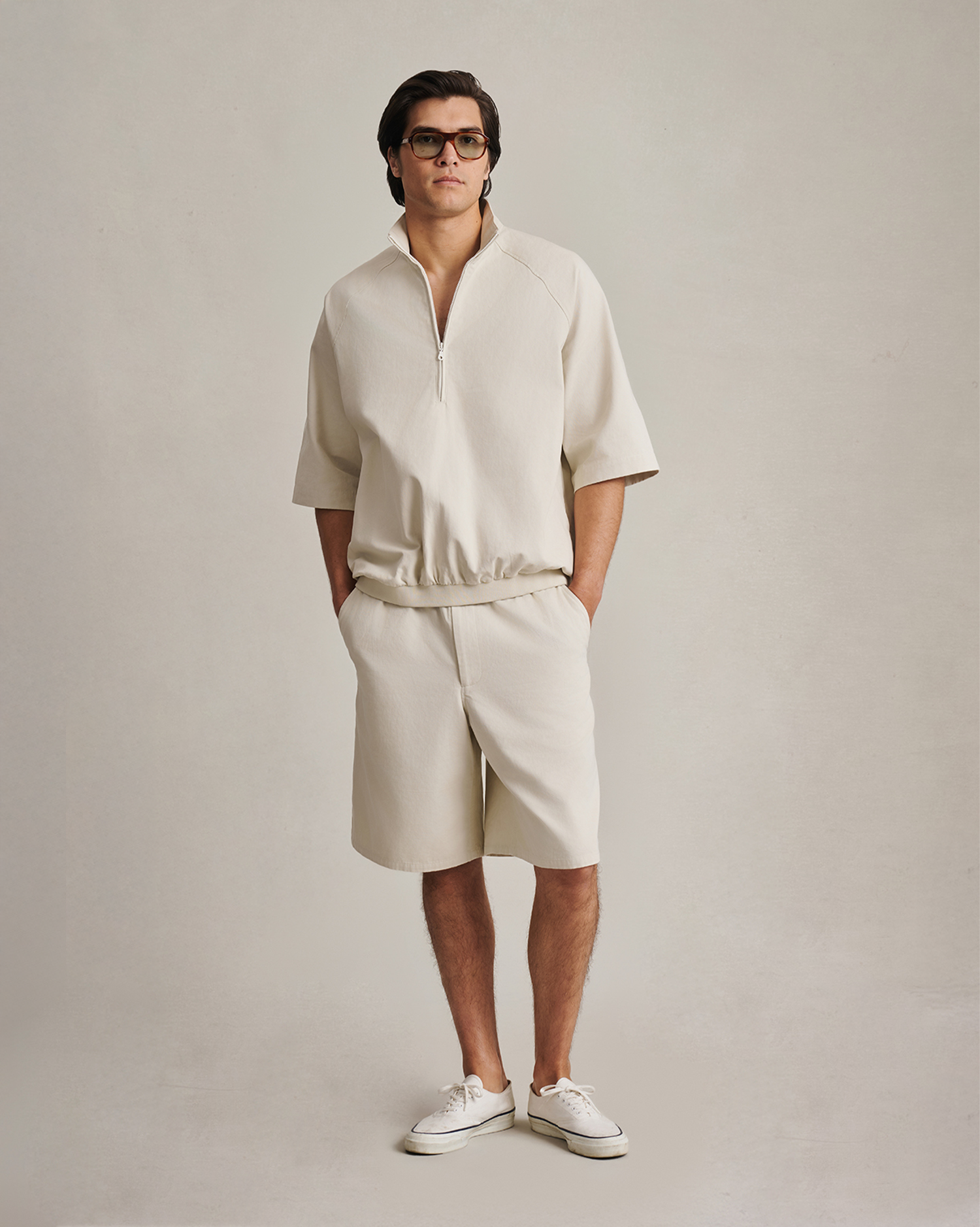 Rōjin Quarter Zip - Bone