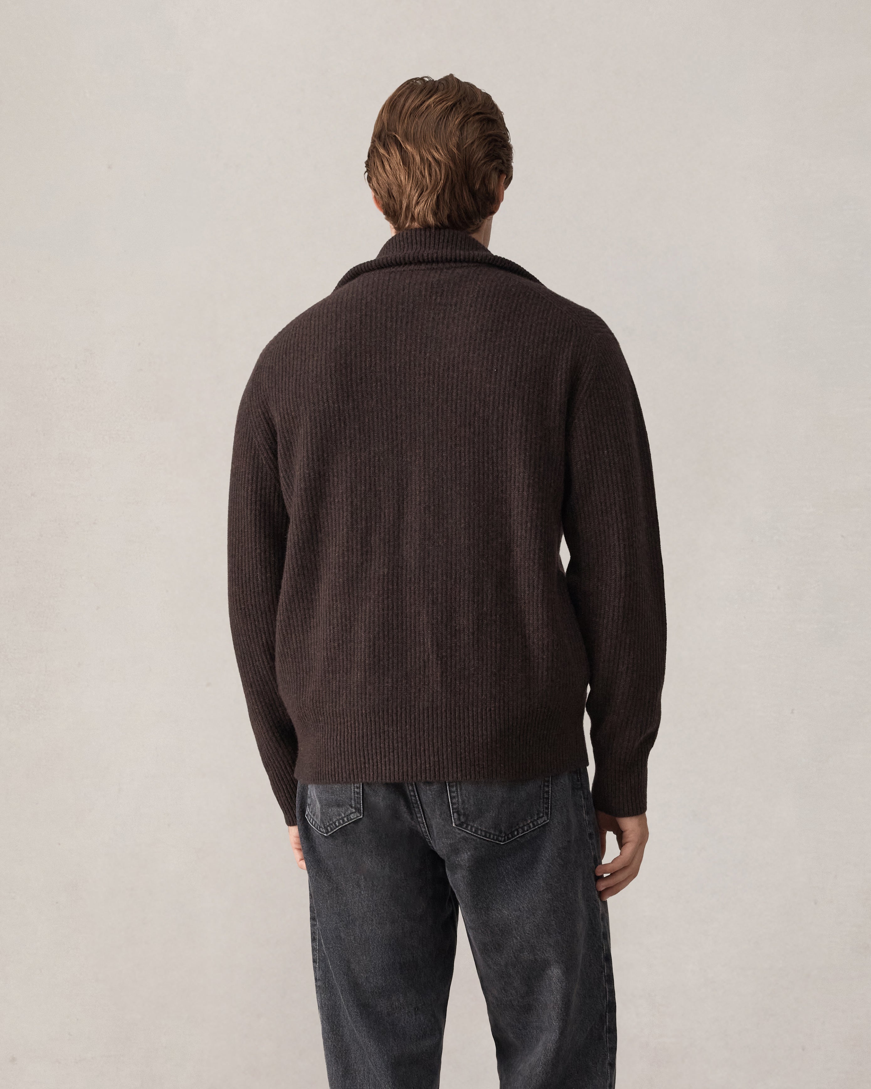 Royal Cashmere Cardigan - Umber