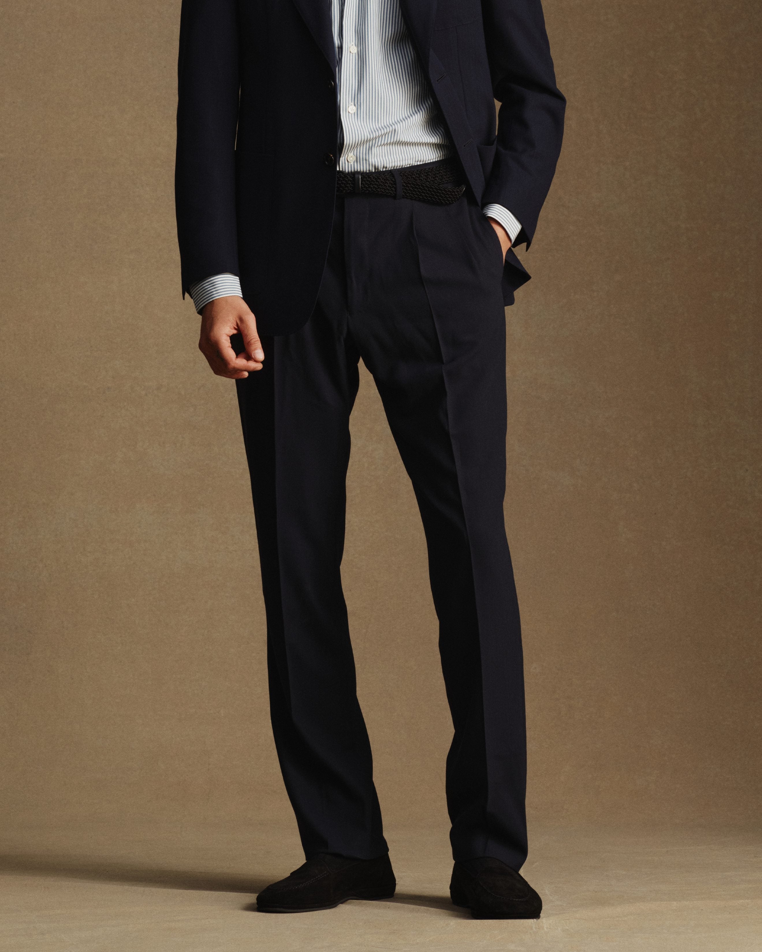 Merino S140 High Twist Trousers - Dark Navy