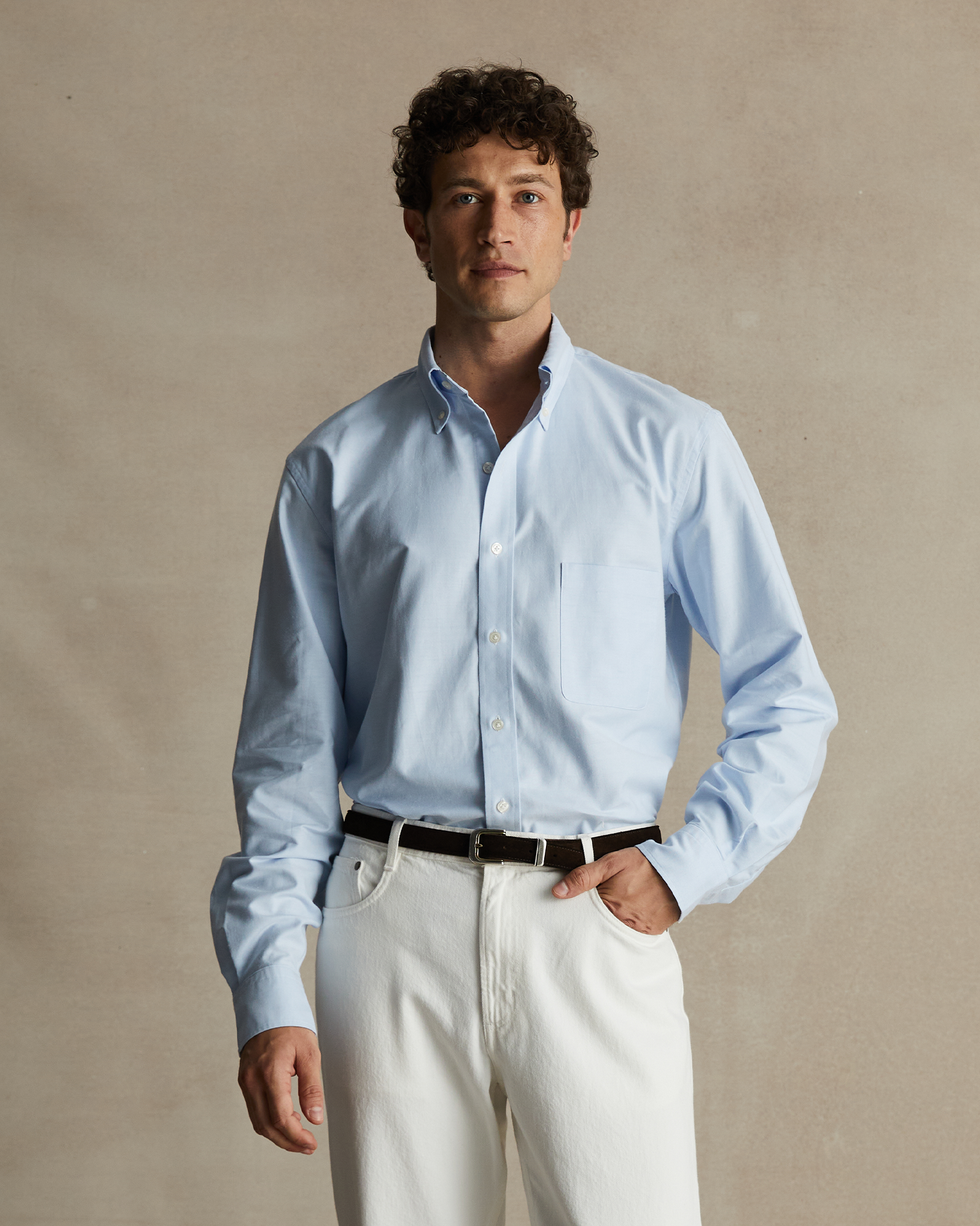 Oxford Shirt - Light Blue | P Johnson