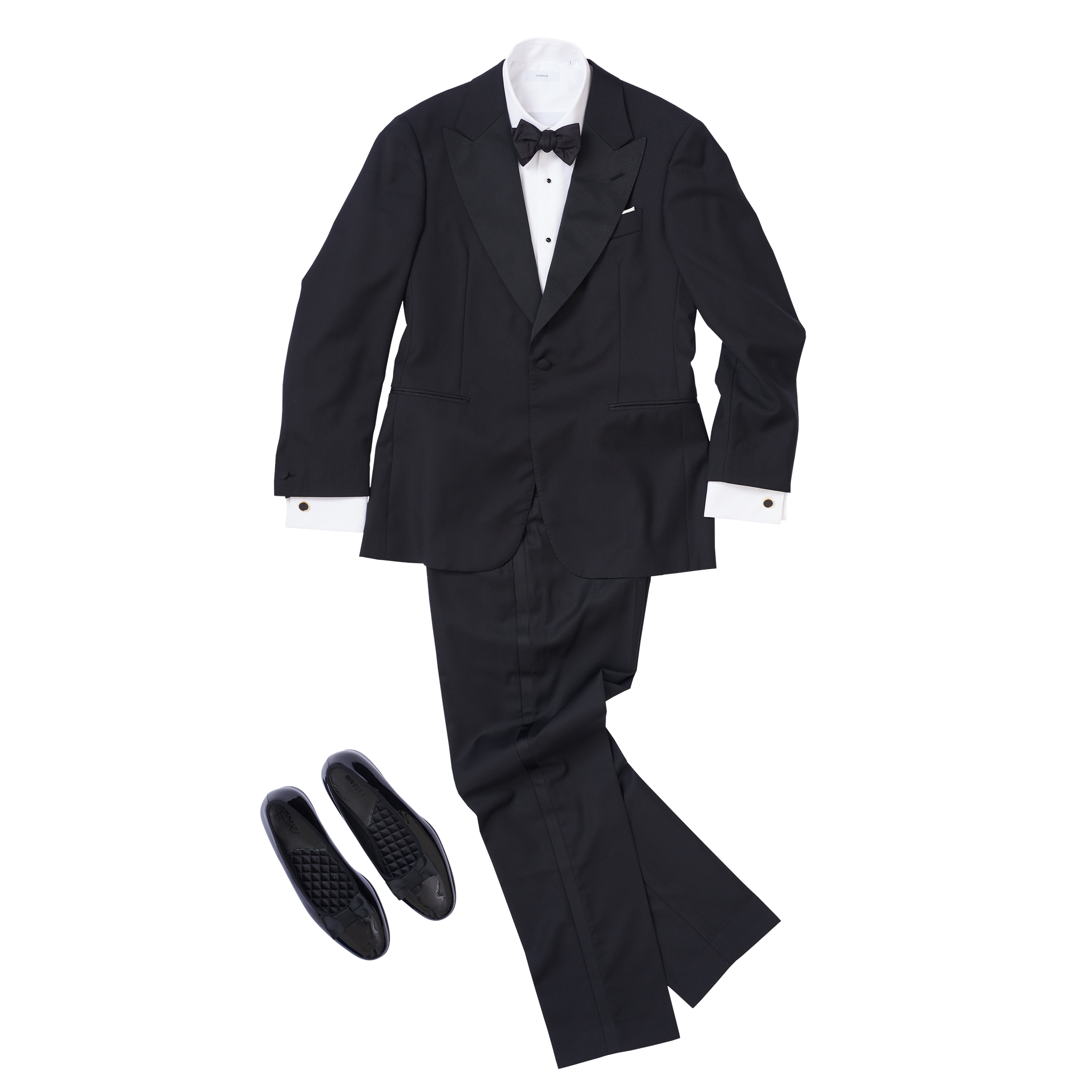 P Johnson Black Tuxedo Trousers