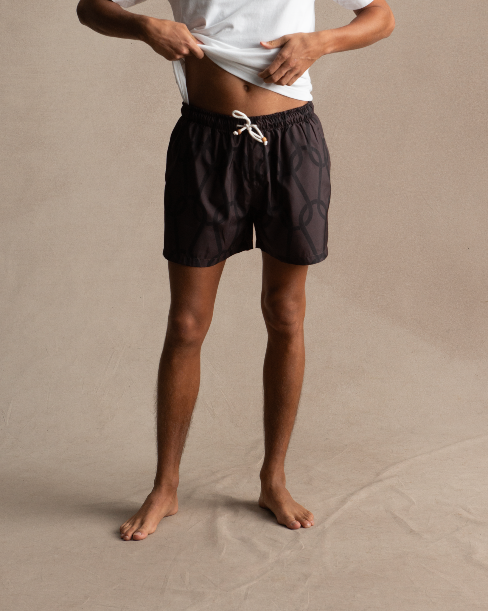 Chainmail Swim Short - Chocolate