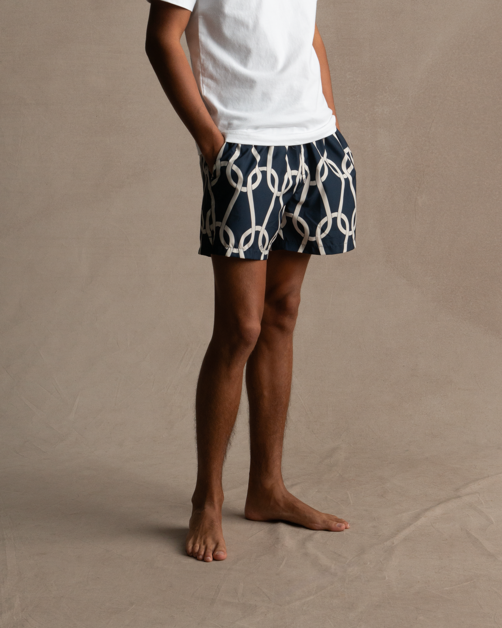 Chainmail Swim Short - Navy