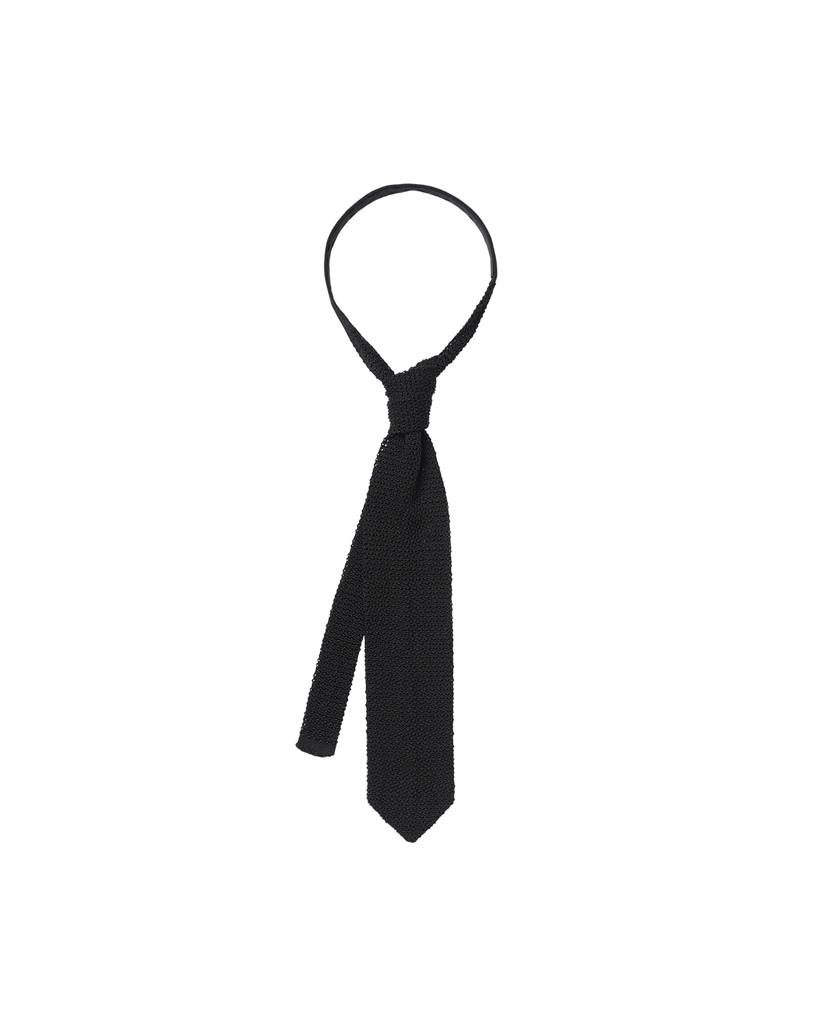 Black Silk Knit Tie