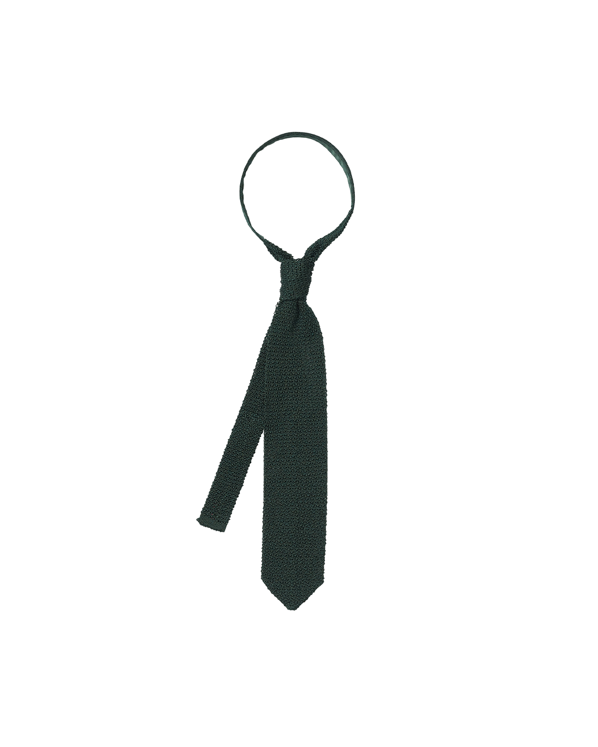 Bottle Green Silk Knit Tie