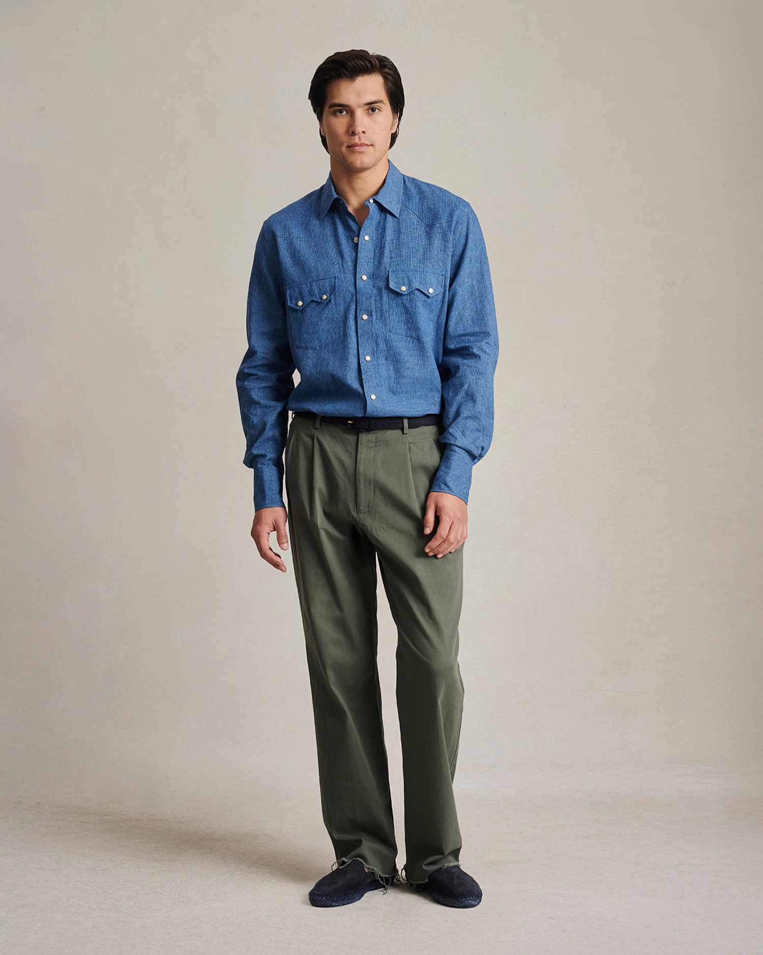 Western Shirt - Linen Check