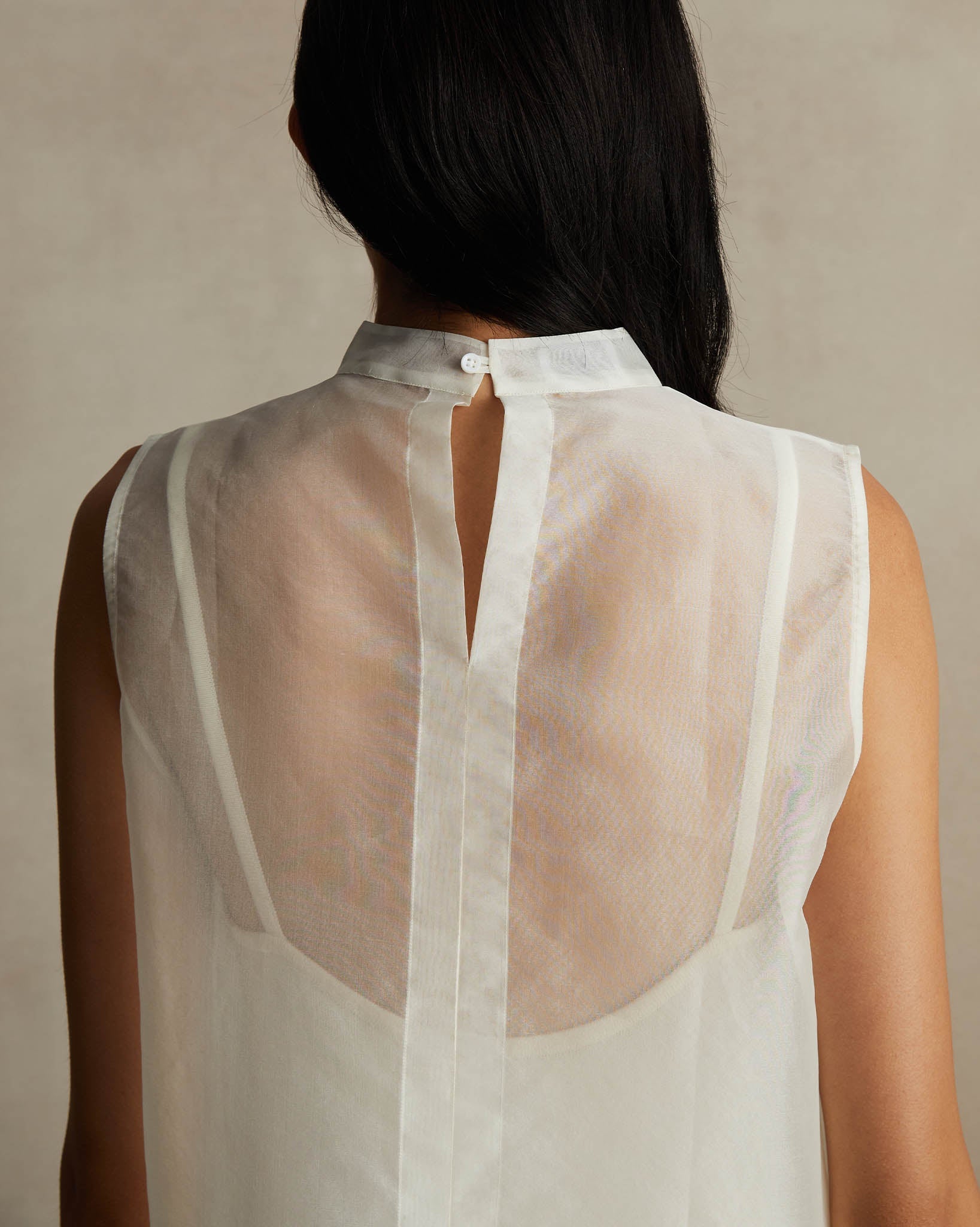 Organza Devon Top - White | P Johnson