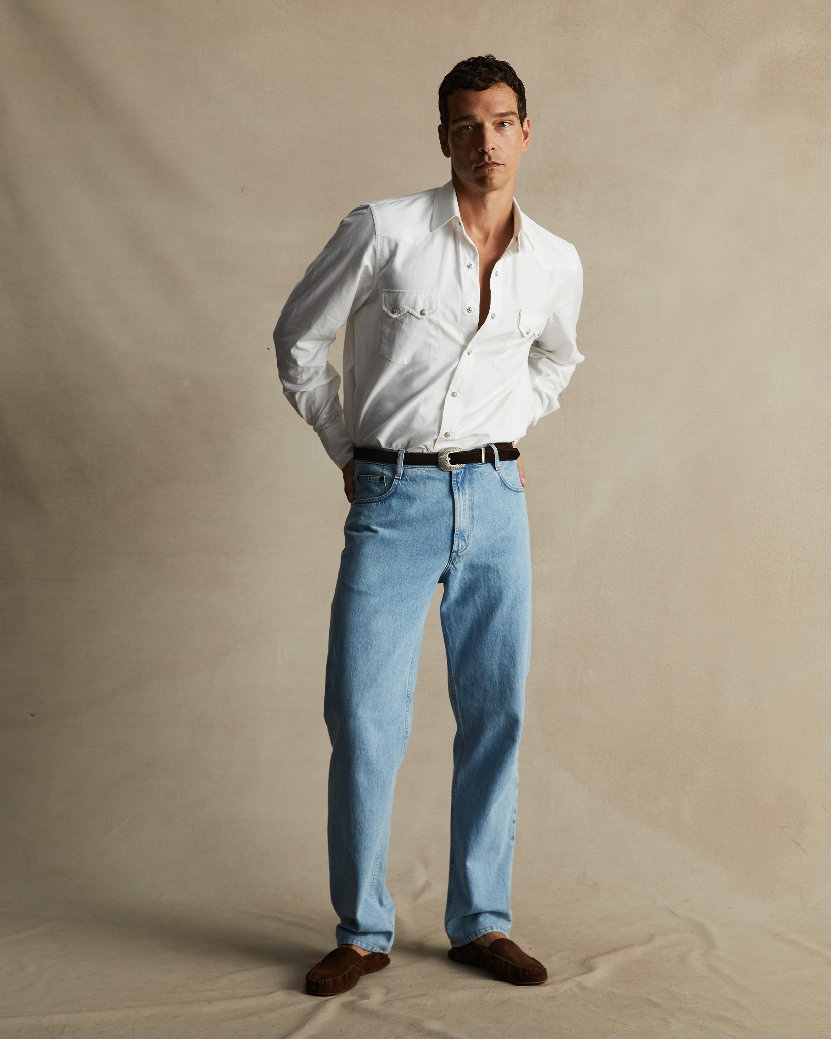 Western Shirt - White Oxford
