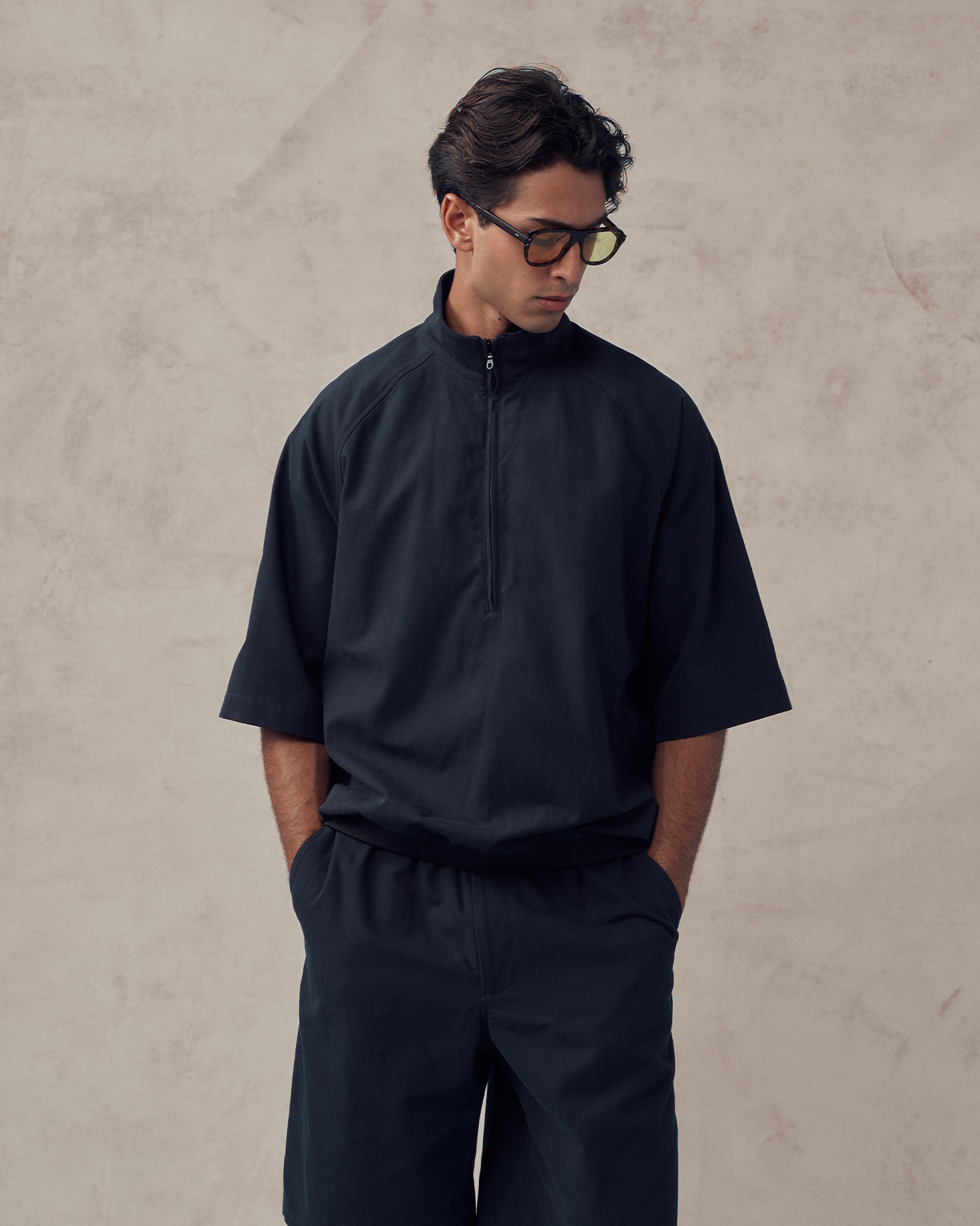 Rōjin Quarter Zip - Navy