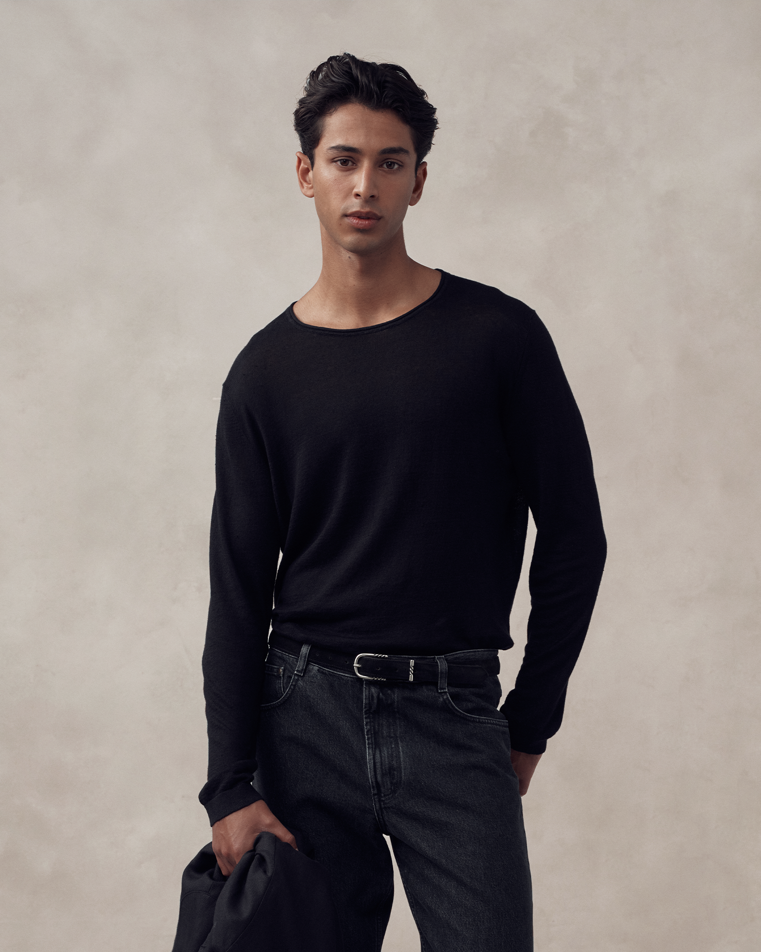 Linen Sweater - Black