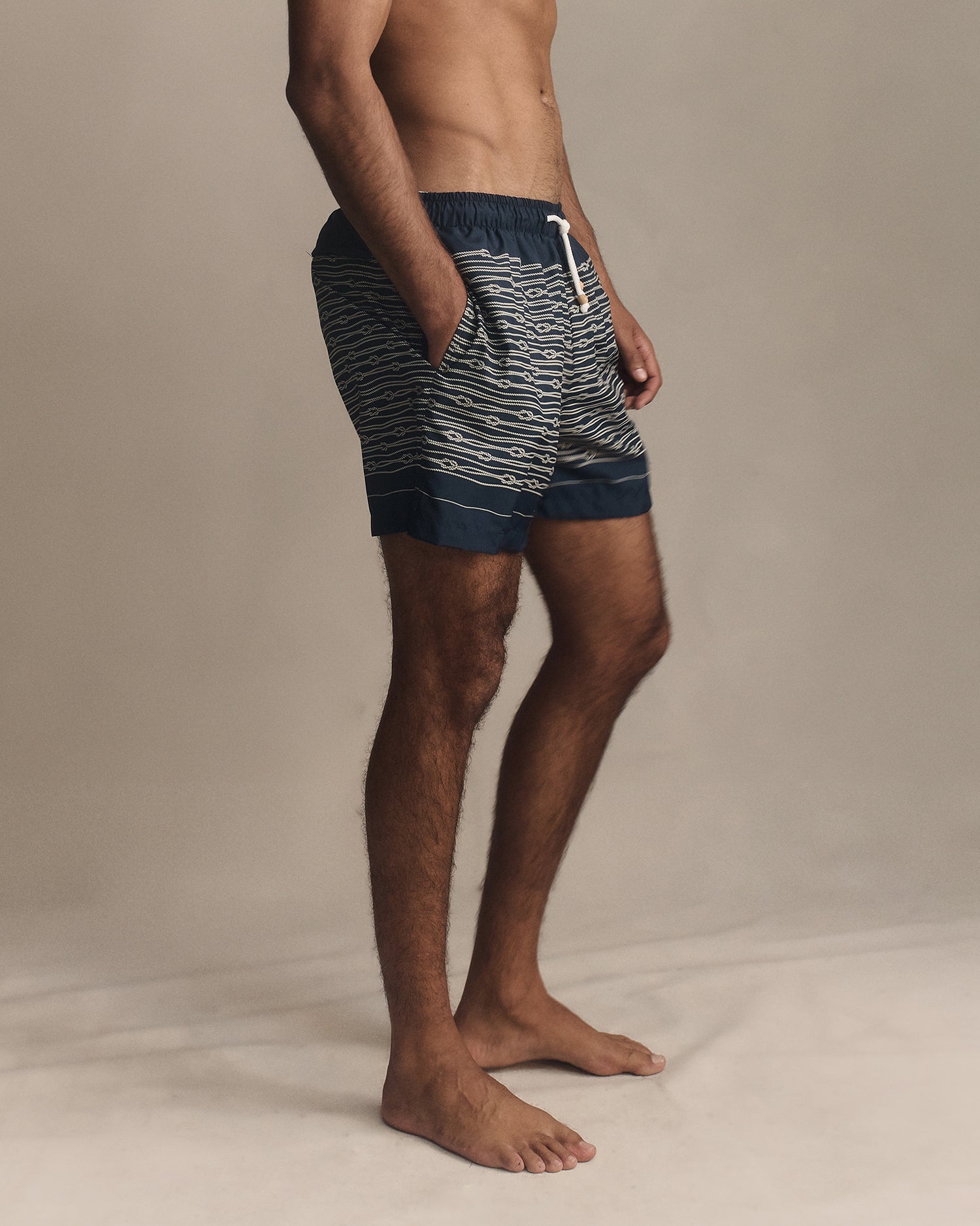 Rope Swim Shorts - Navy | P Johnson