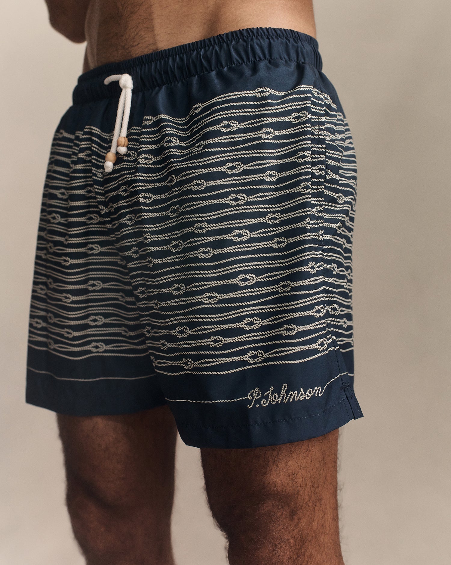 Rope Swim Shorts - Navy | P Johnson