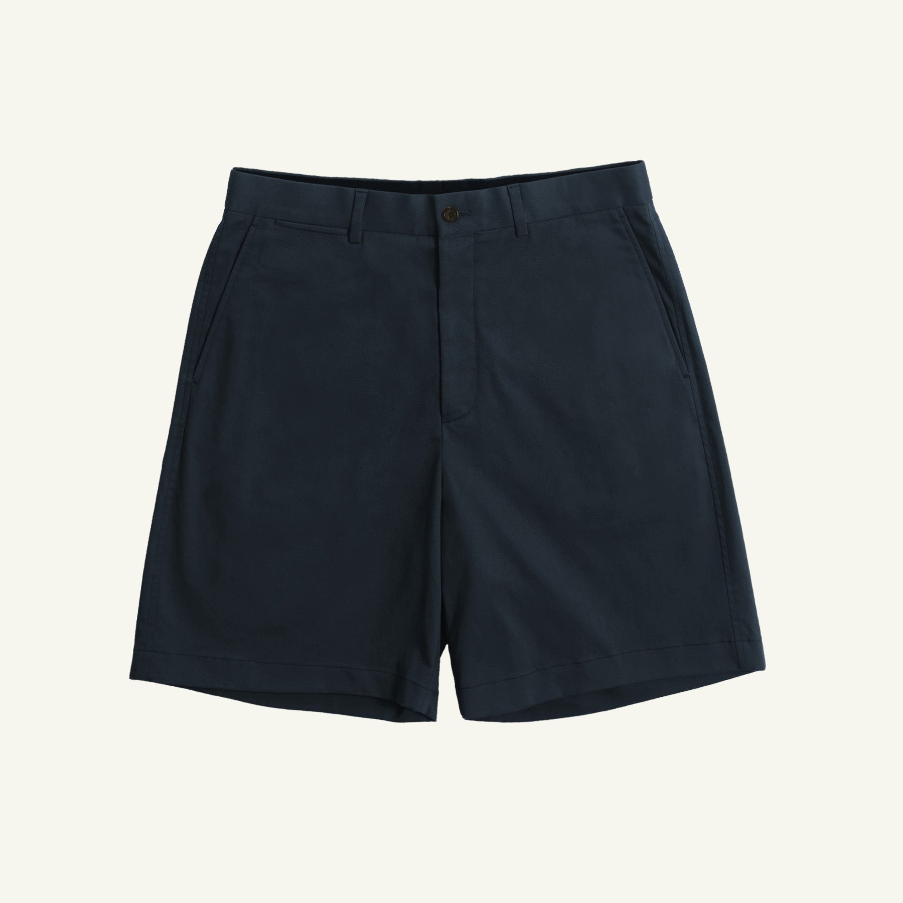 Flat Front Chino Shorts - Navy