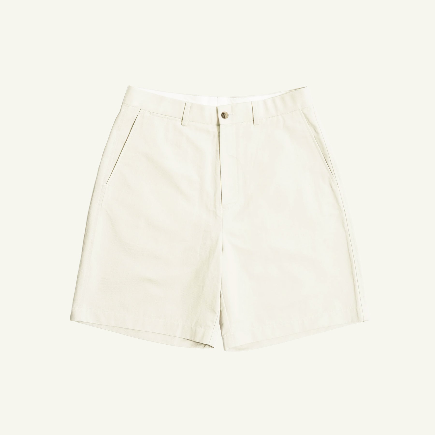 Flat Front Chino Shorts - Off White
