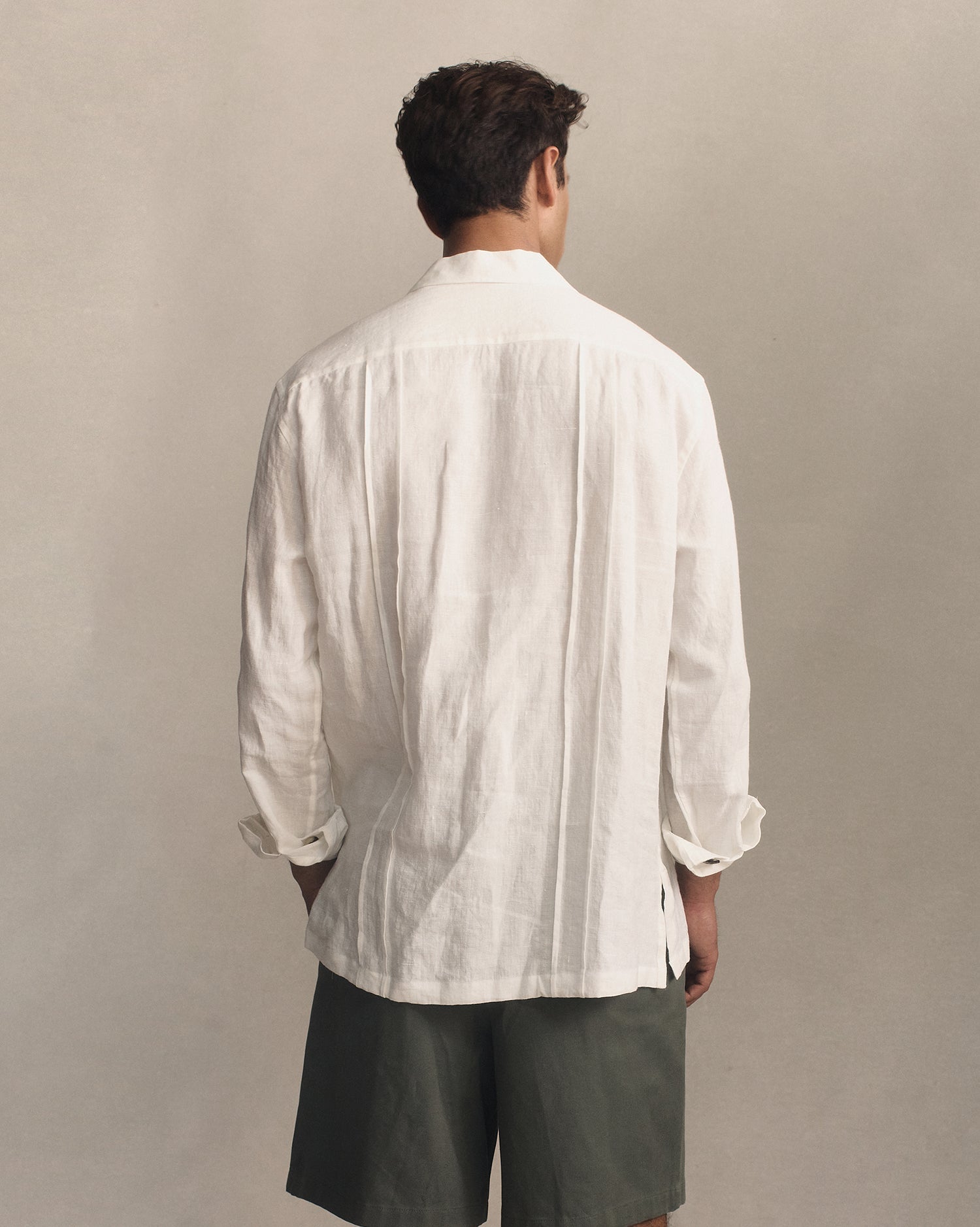 Havana Shirt - White Linen Canvas