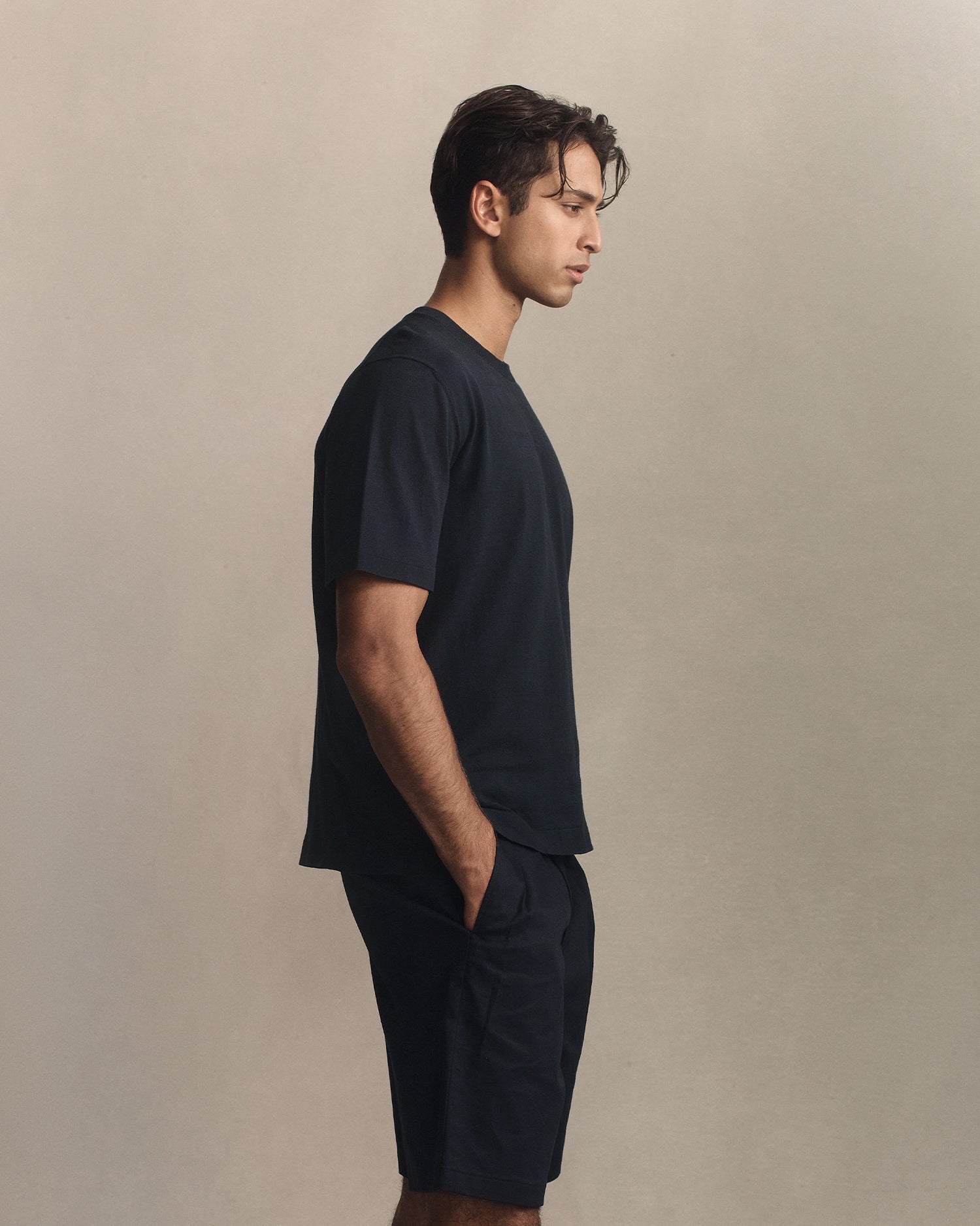 Ice Cotton Tee - Navy
