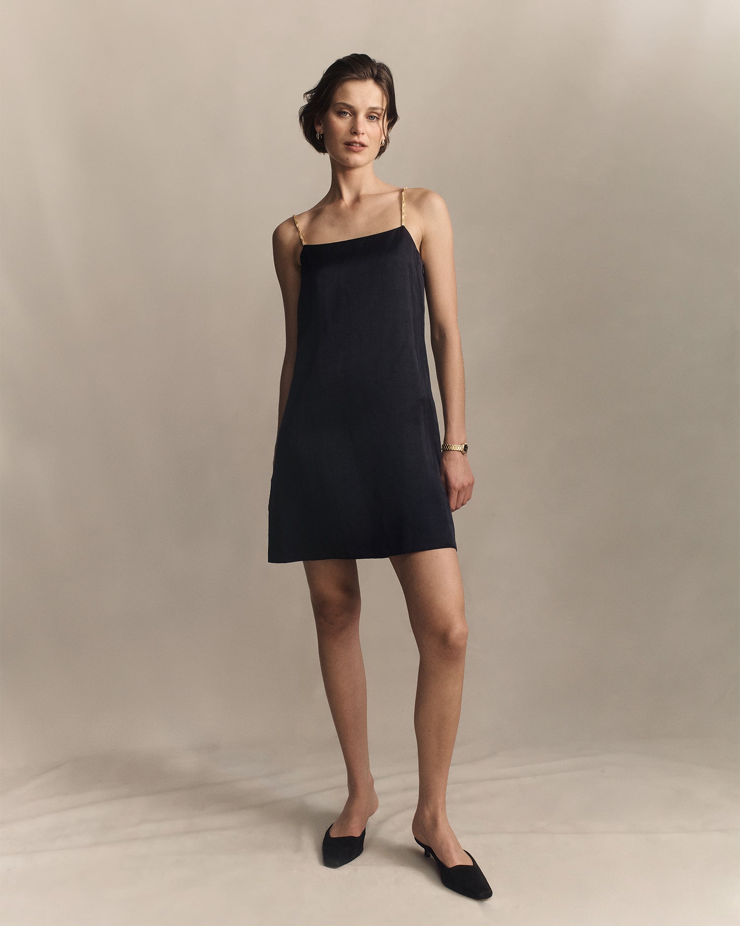 Helena Beaded Mini Dress - Navy | P Johnson
