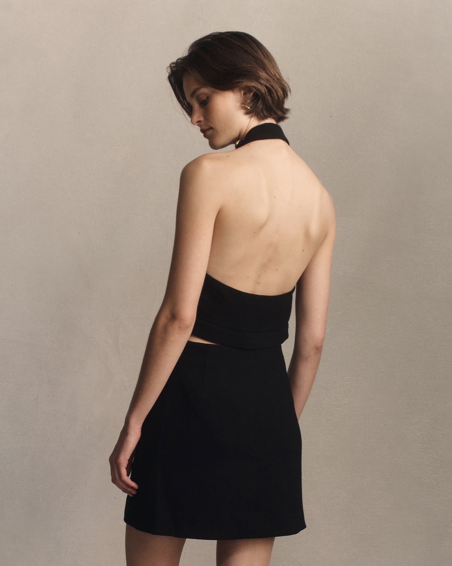 Gabrielle Crop - Black Crepe