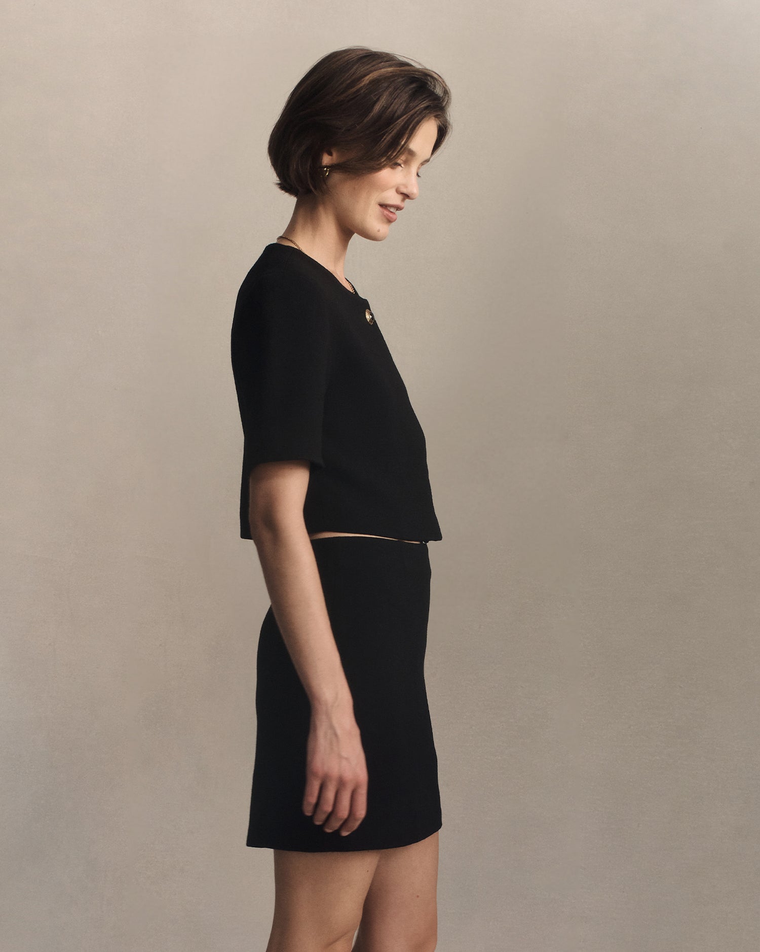 Gabrielle Jacket - Black Crepe