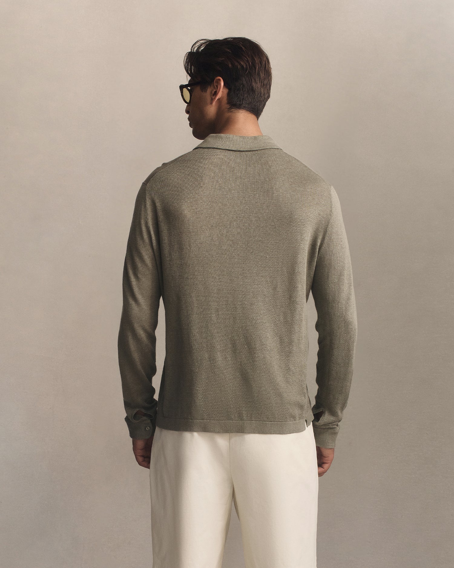 Linen Polo - Moss