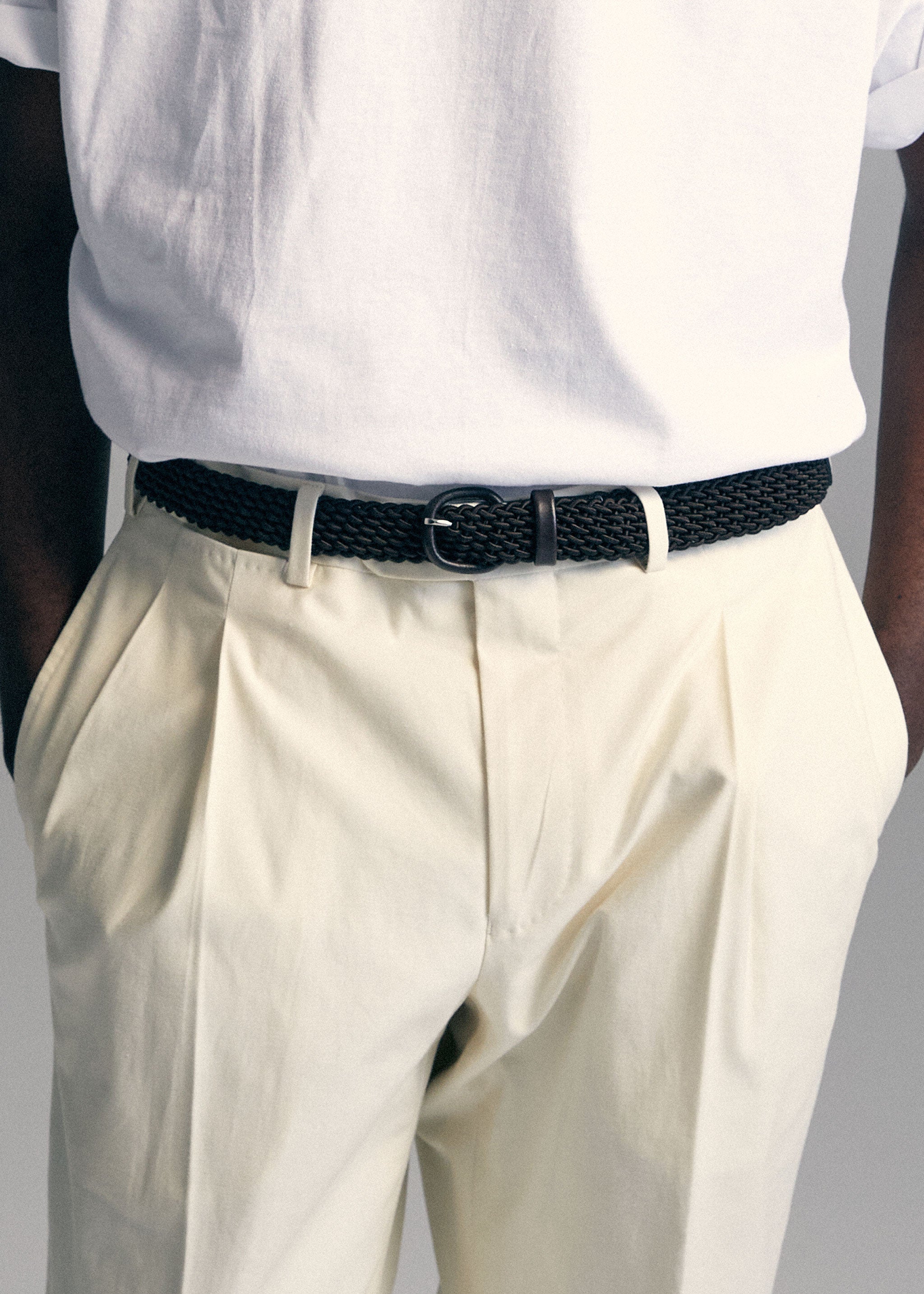 Elasticated Belt - Black | P Johnson