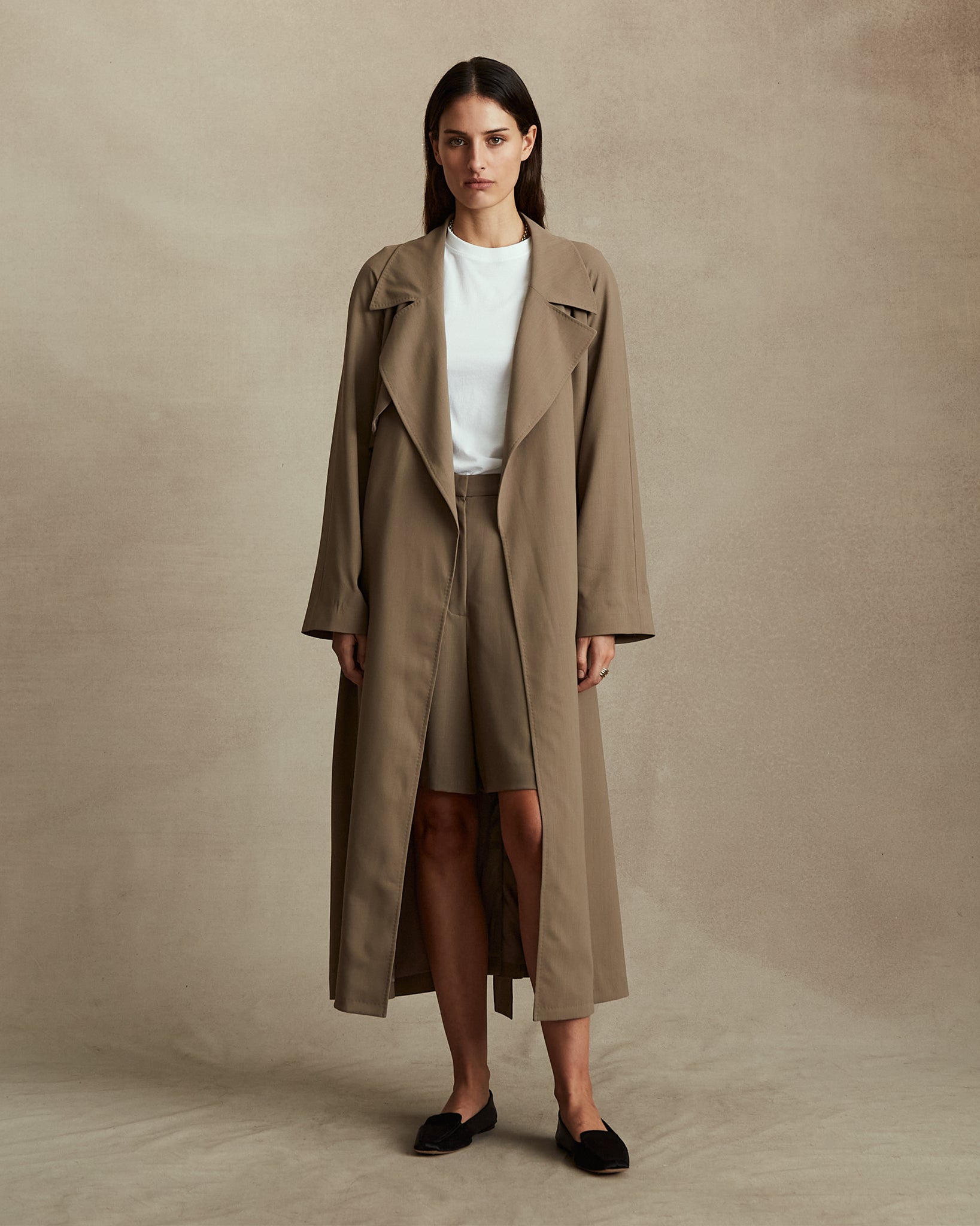 Clara Trench Coat - Taupe | P Johnson