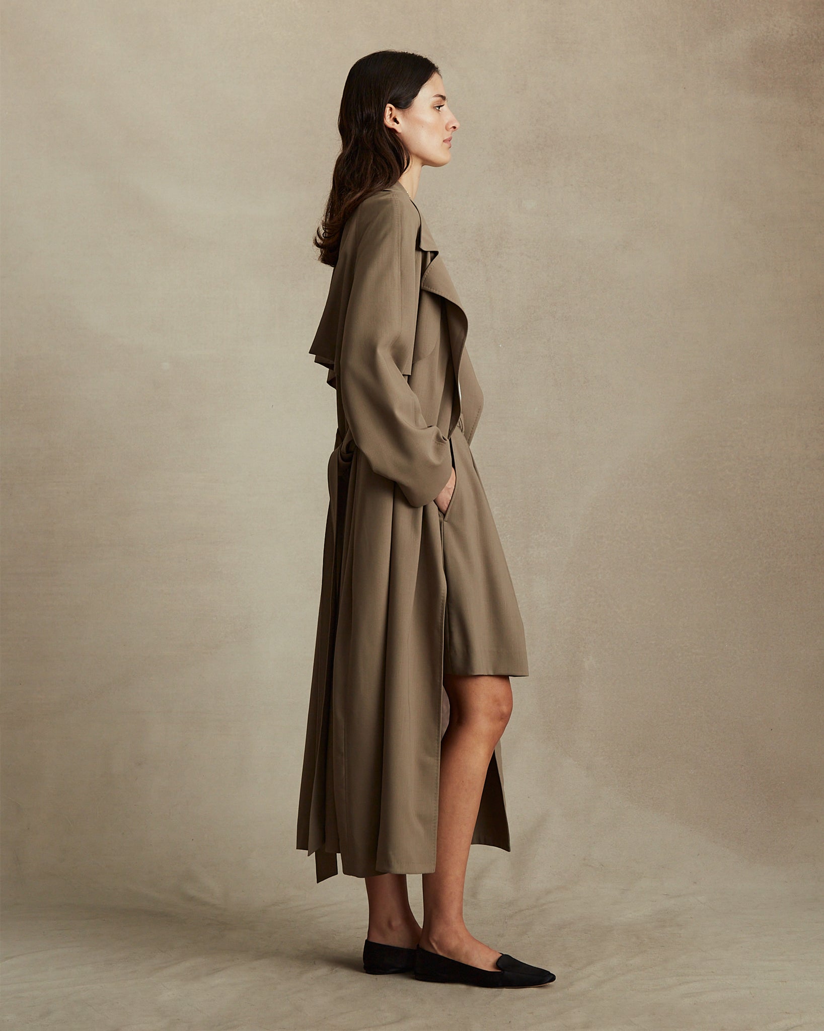 Clara Trench Coat - Taupe | P Johnson