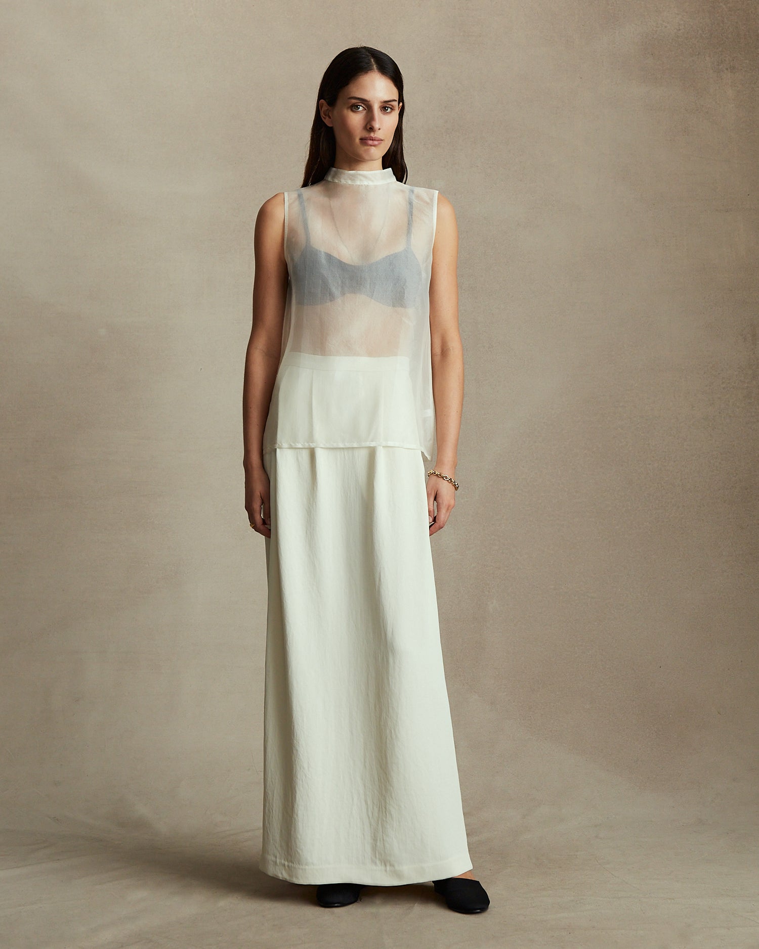 Helena Straight Skirt - Cream