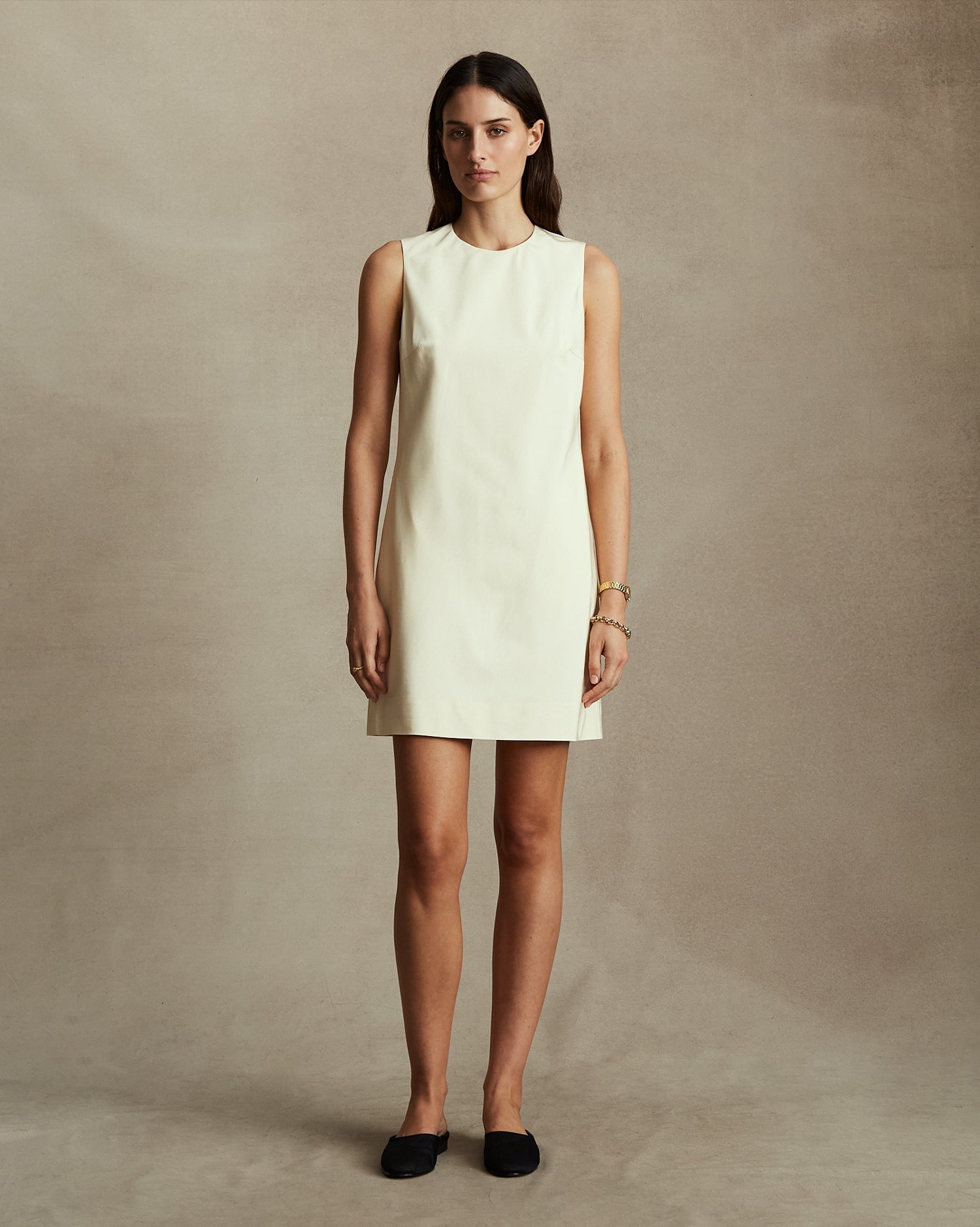Chelsea Dress - Antique White Moire | P Johnson