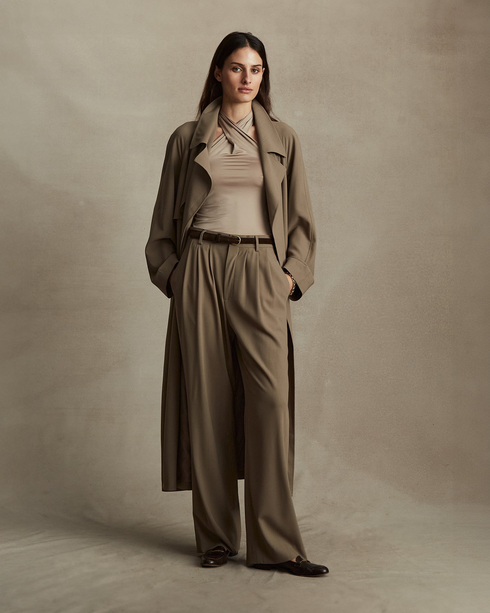 Clara Trench Coat - Taupe | P Johnson