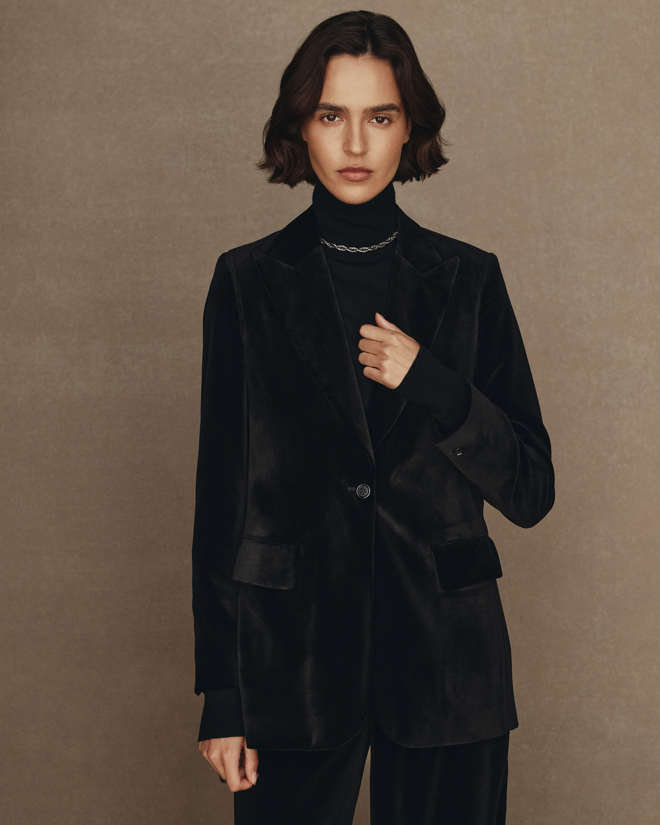 Georgia Blazer - Black Velvet