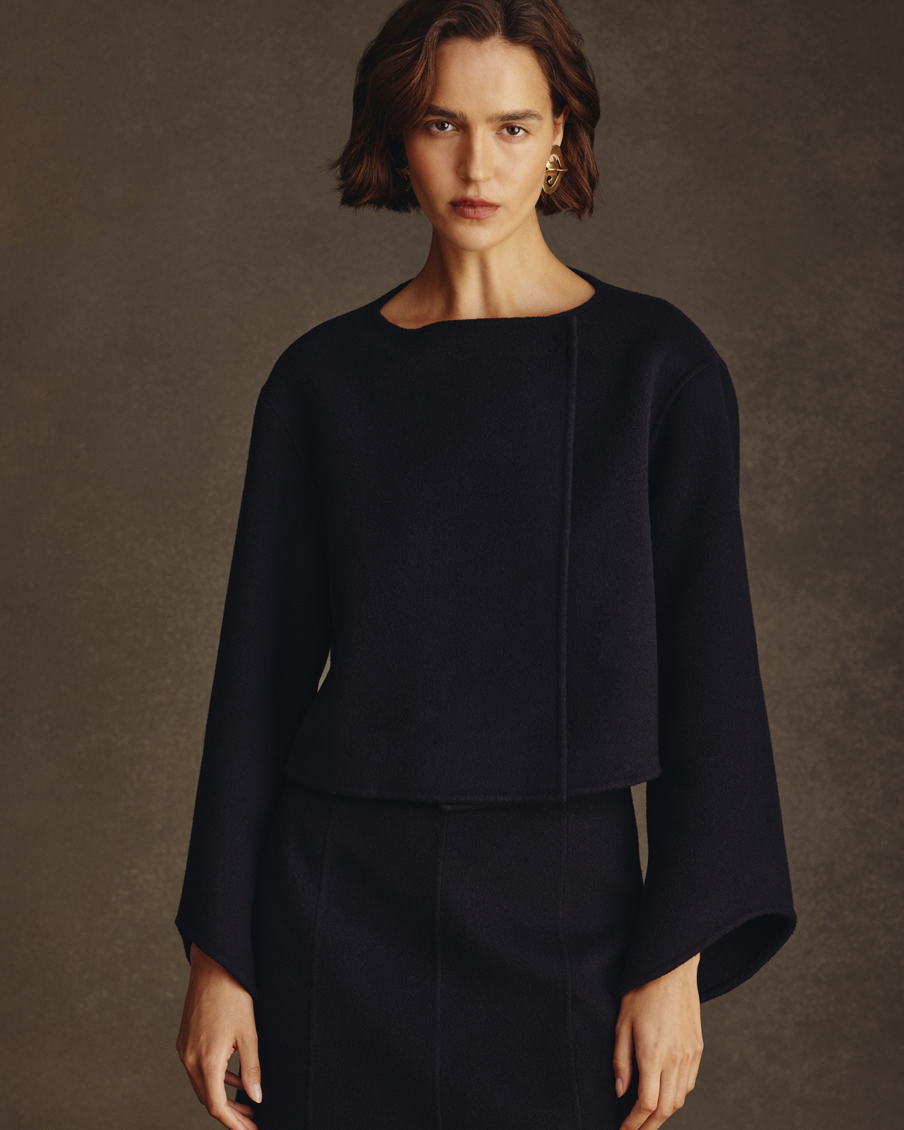 Rosie Cropped Jacket - Navy