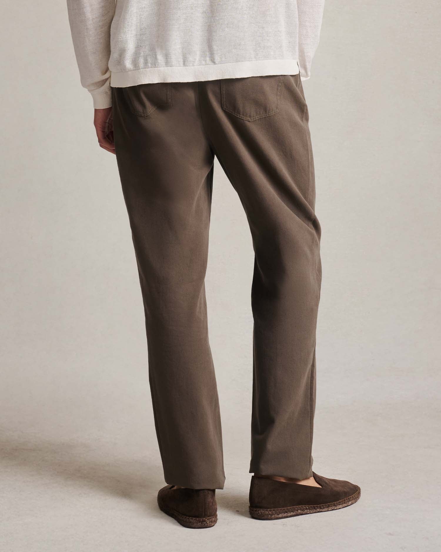 Five Pocket Canvas Trouser - Khaki