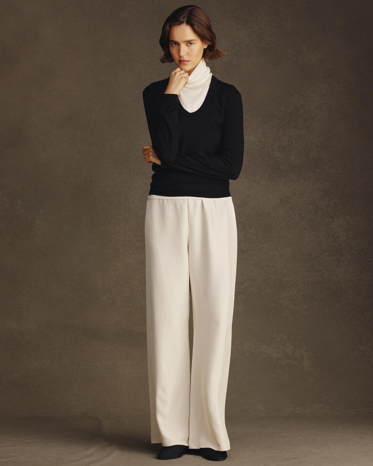 New Marella Trouser - Beige Dupioni
