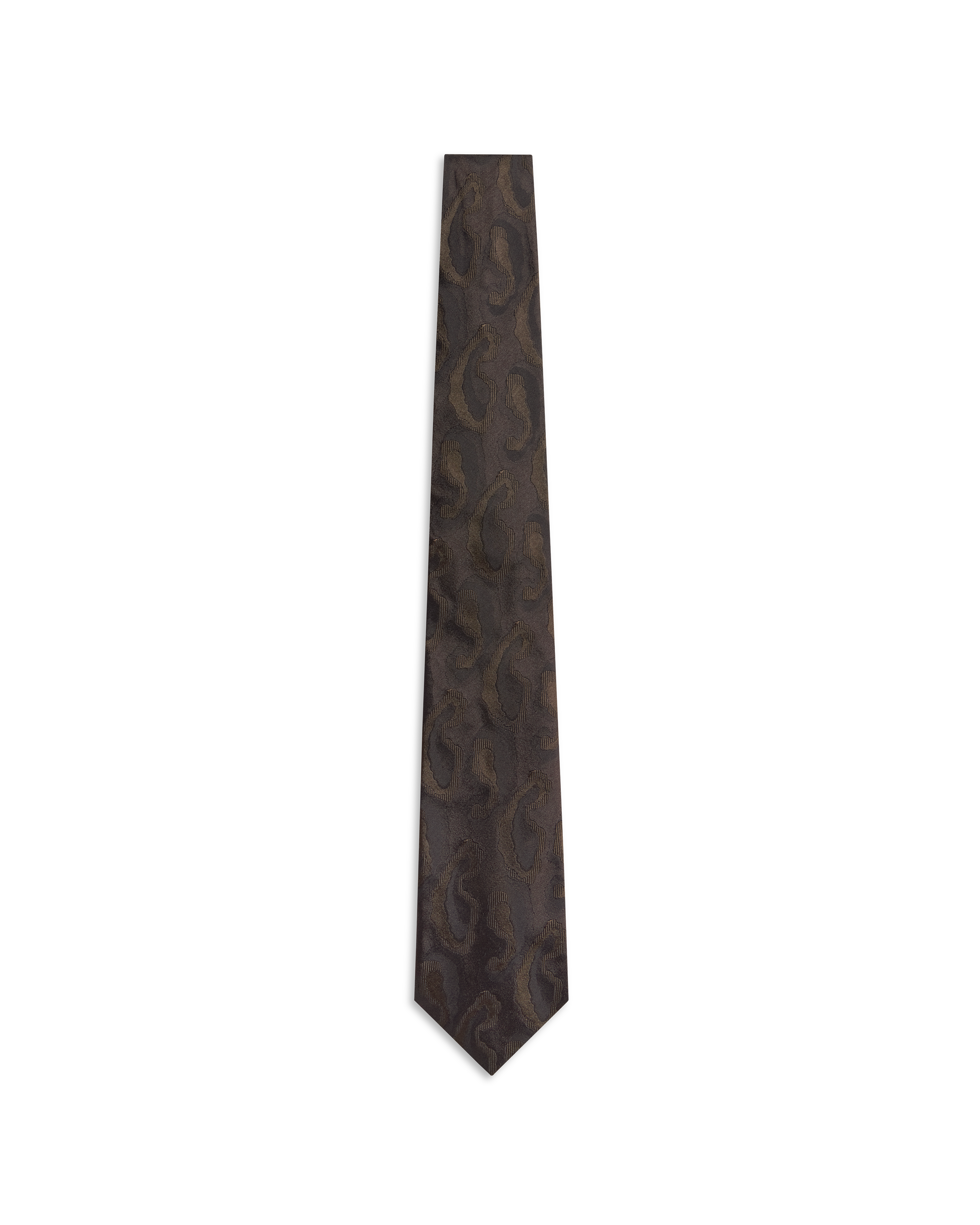 Abstract Paisley Tie - Chocolate