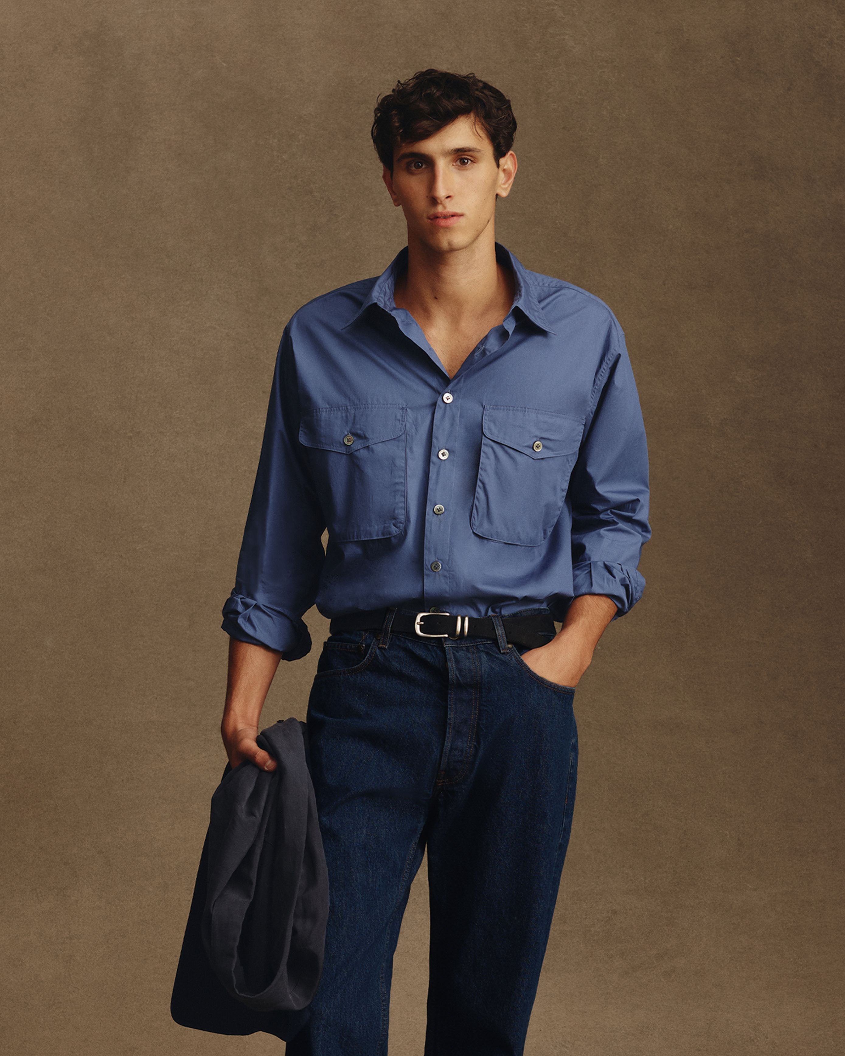 Alby Shirt - Denim Blue Poplin