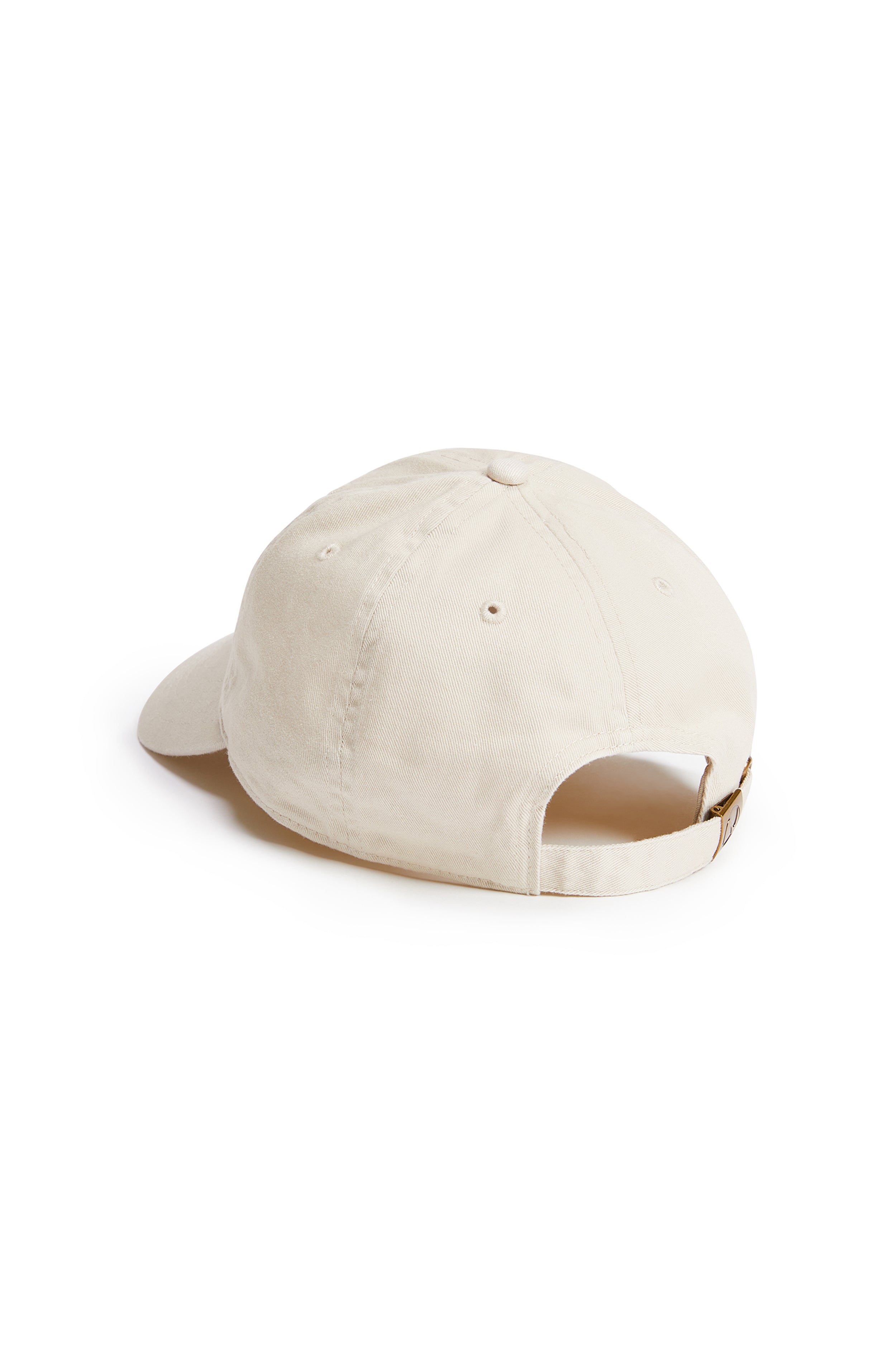 Beige Dad Cap with Brown logo