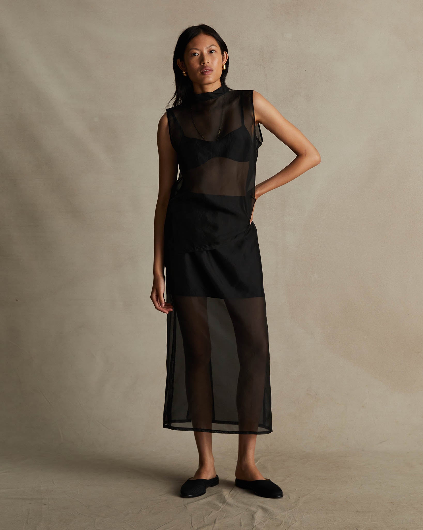 Organza Devon Top - Black