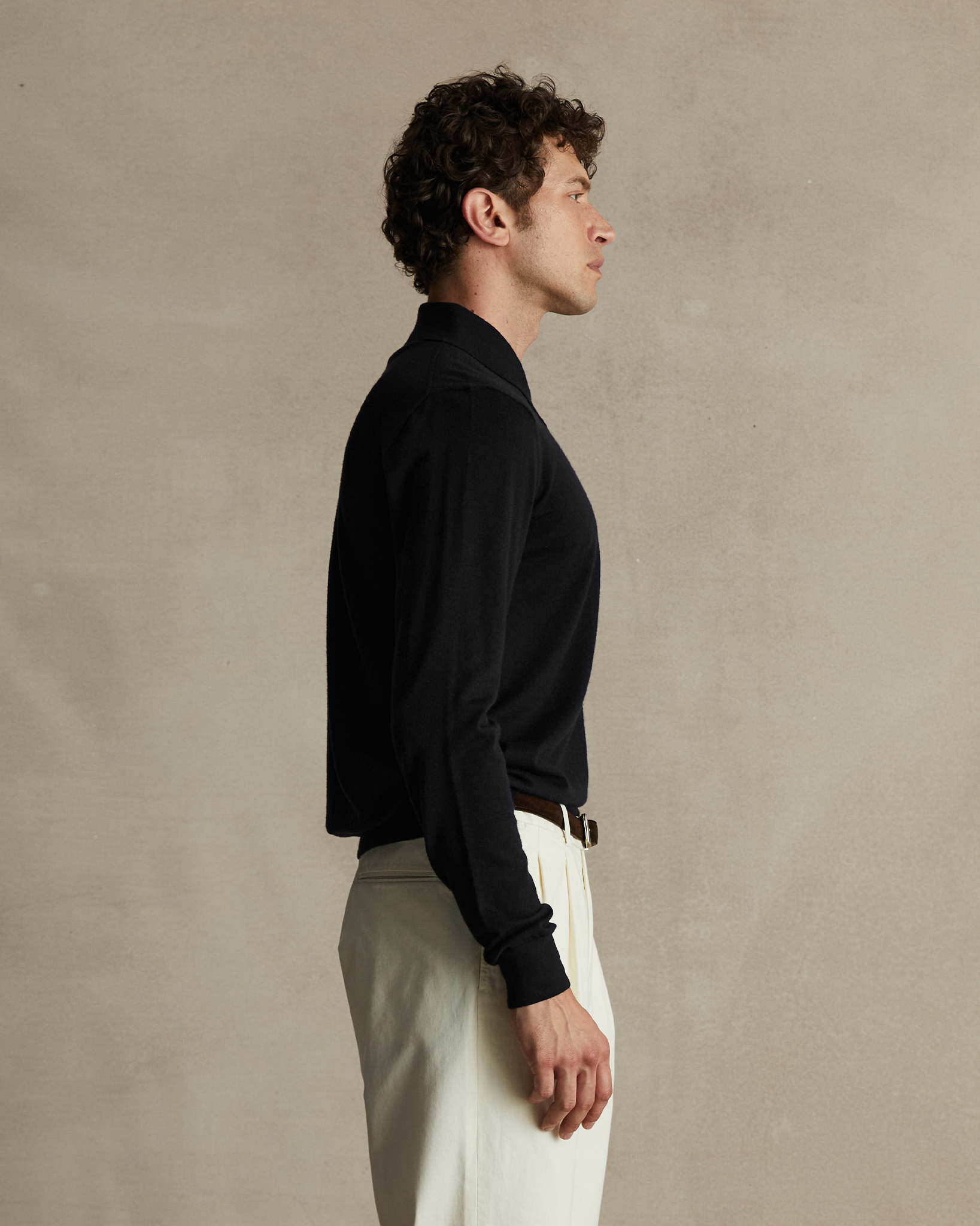 Merino Polo - Black | P Johnson