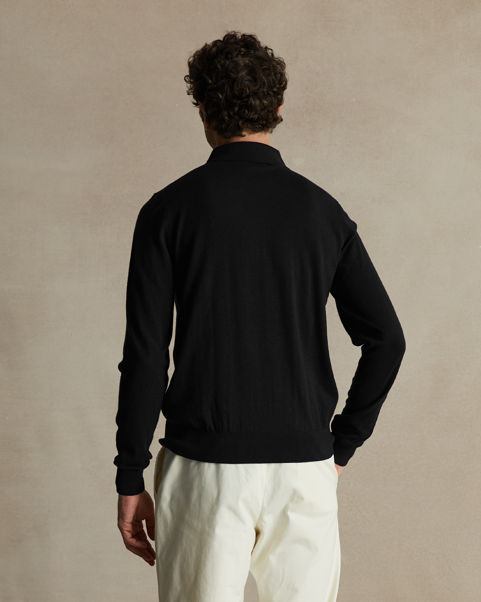Merino Polo - Black | P Johnson