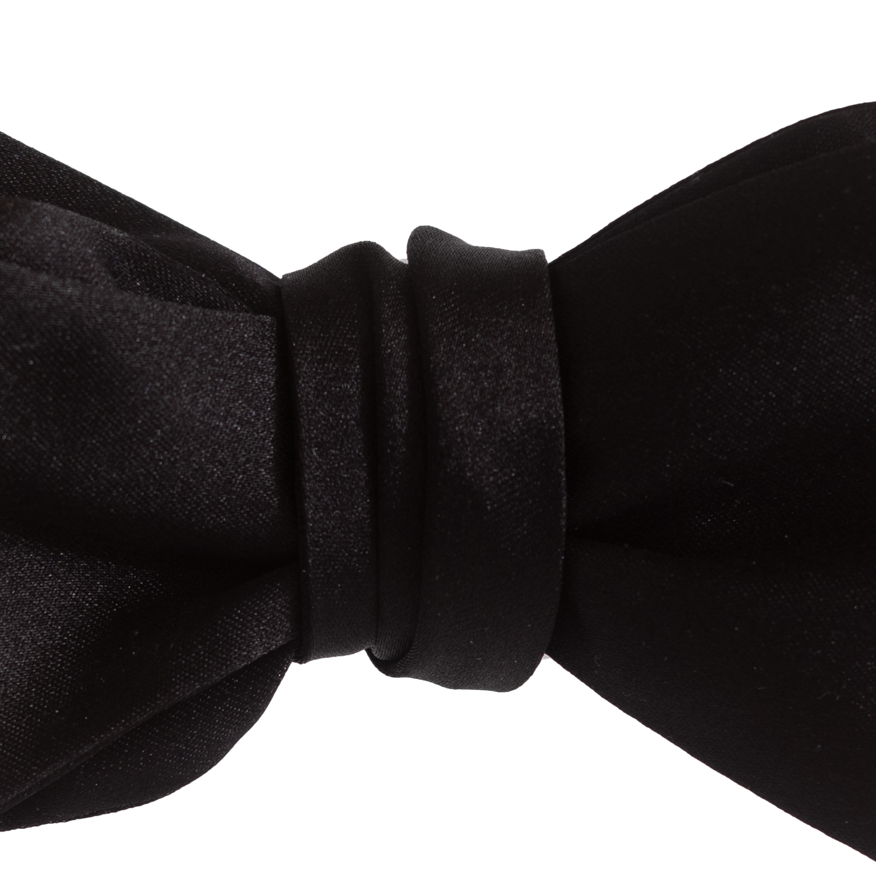 Large Bow Tie - Black Satin | P Johnson