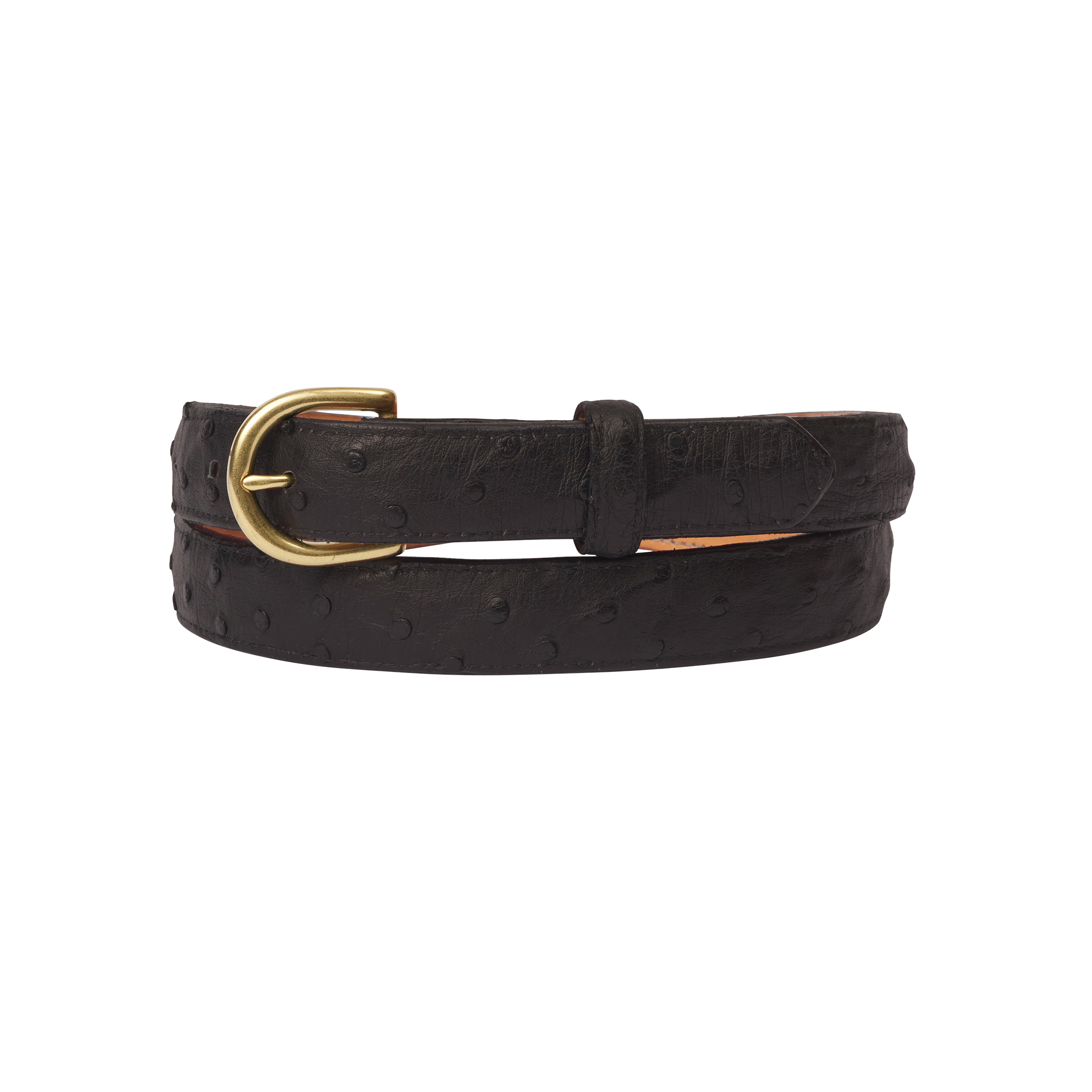 Ostrich Belt 20mm - Brown | P Johnson