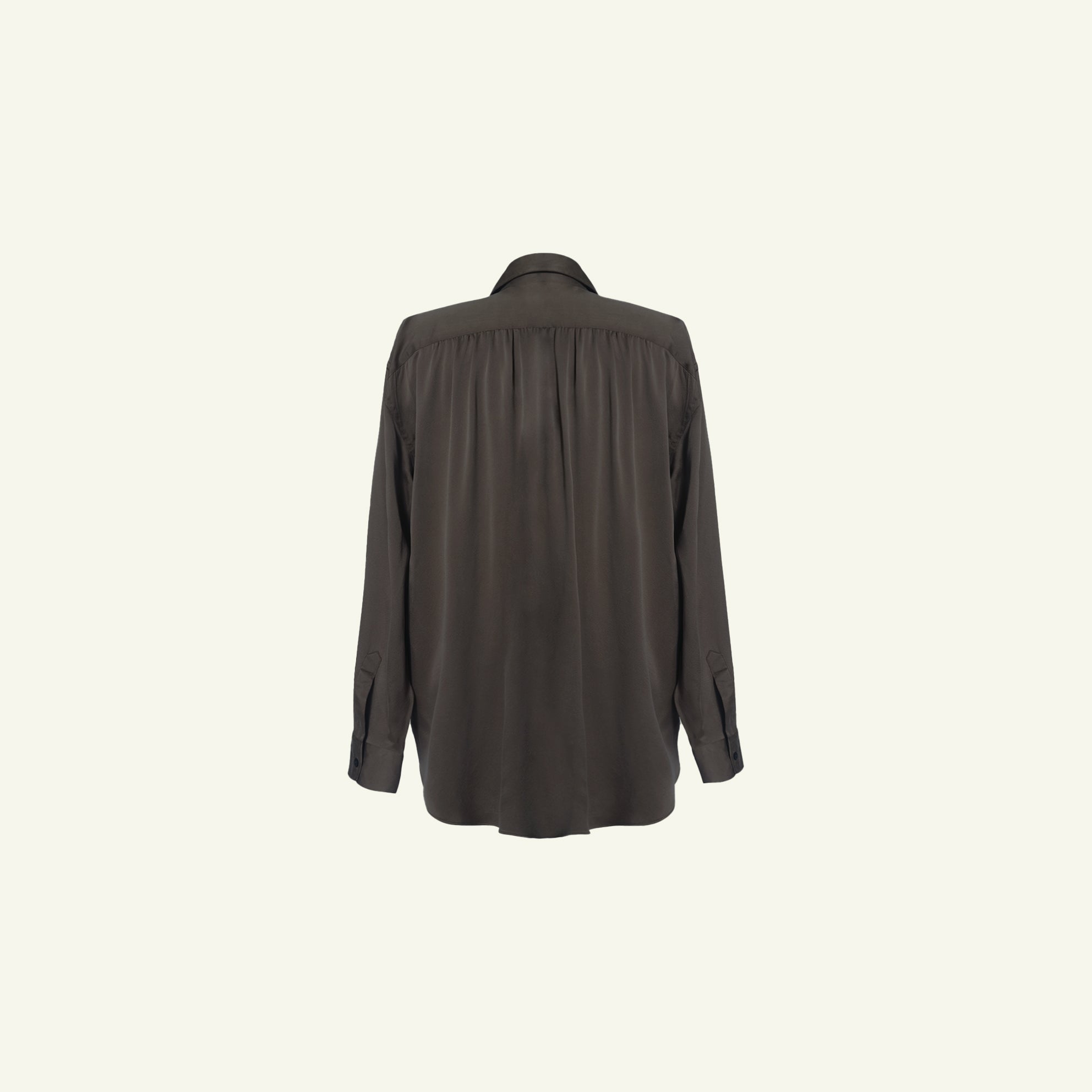 Camilla Shirt - Olive Silk | P Johnson