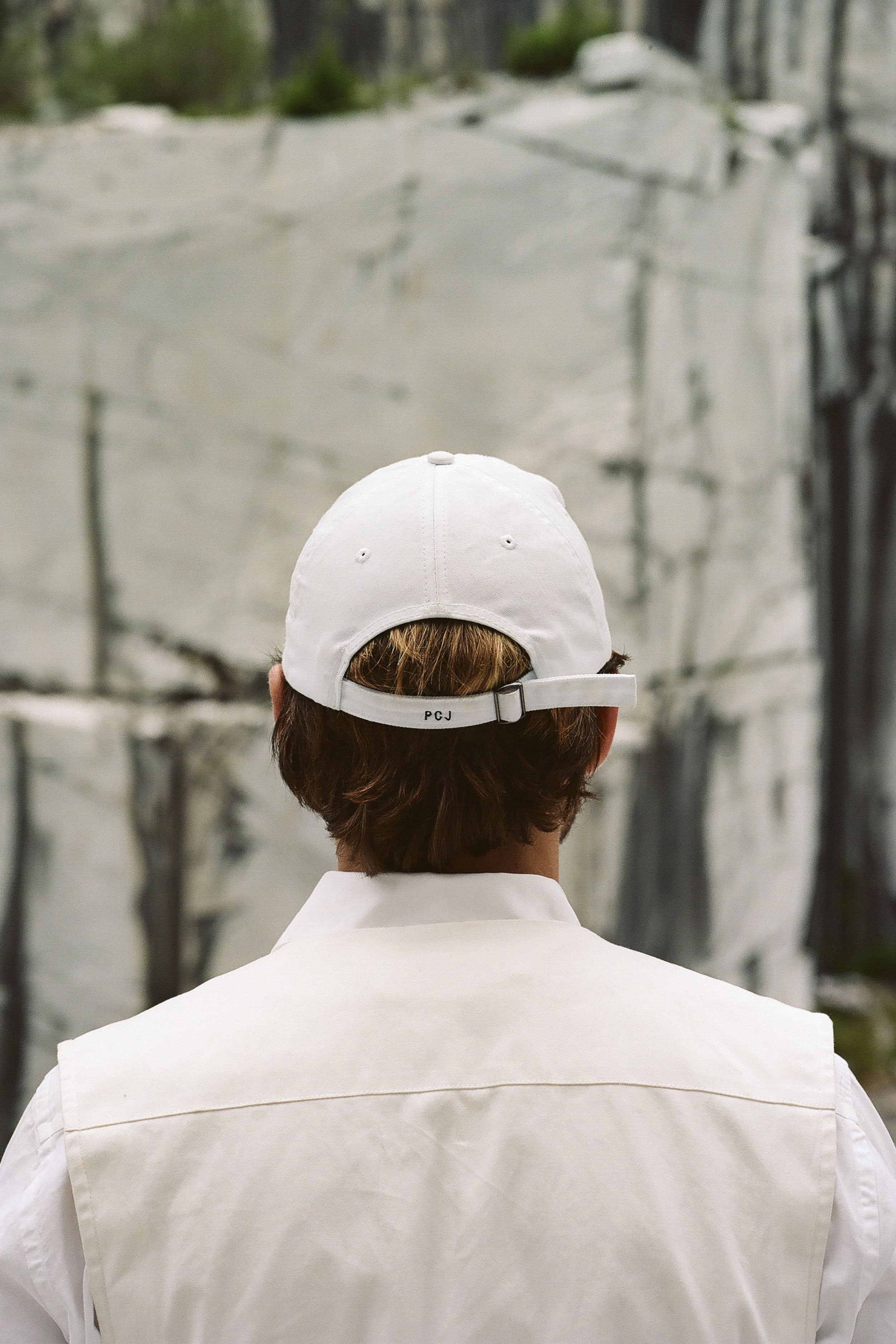 Beige Dad Cap with Brown logo