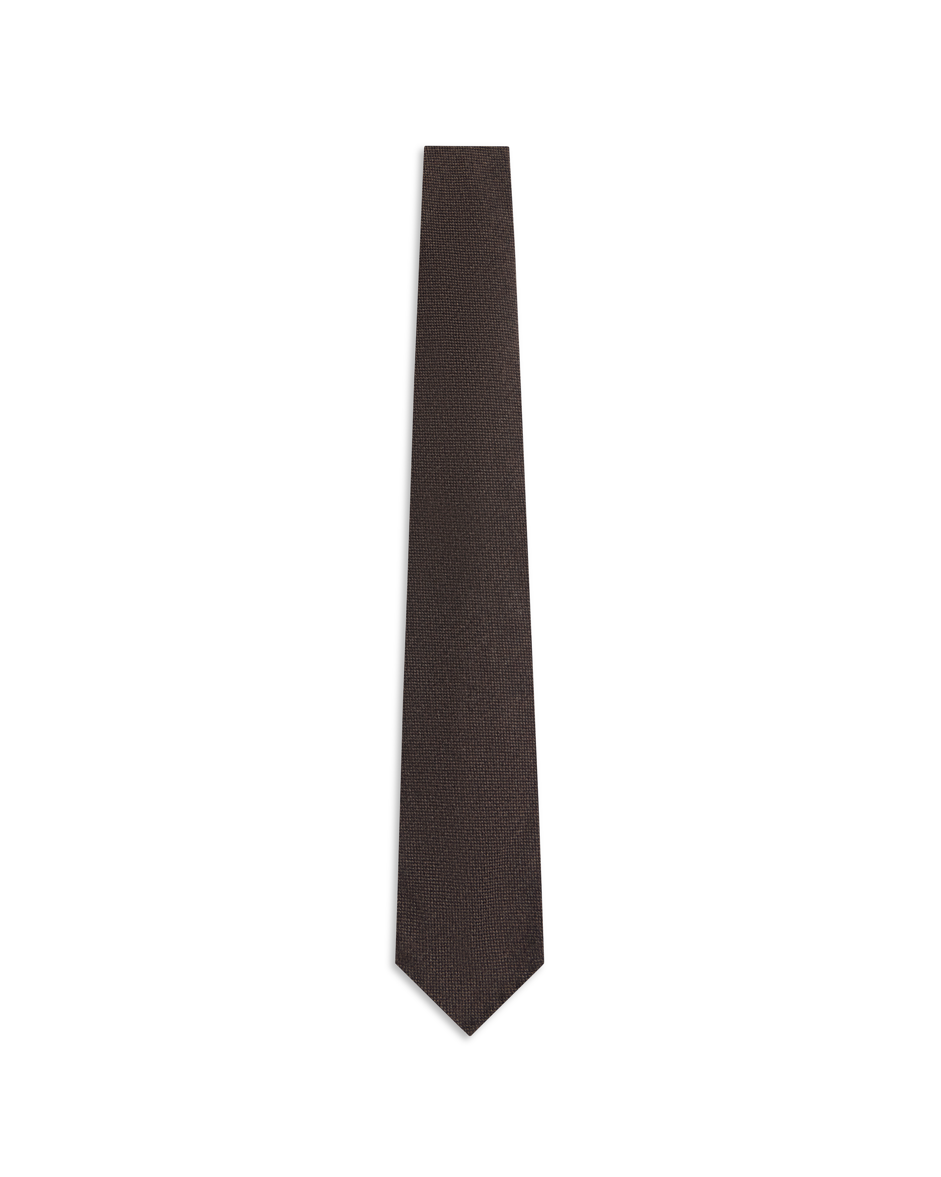 Cashmere Oxford Tie - Brown