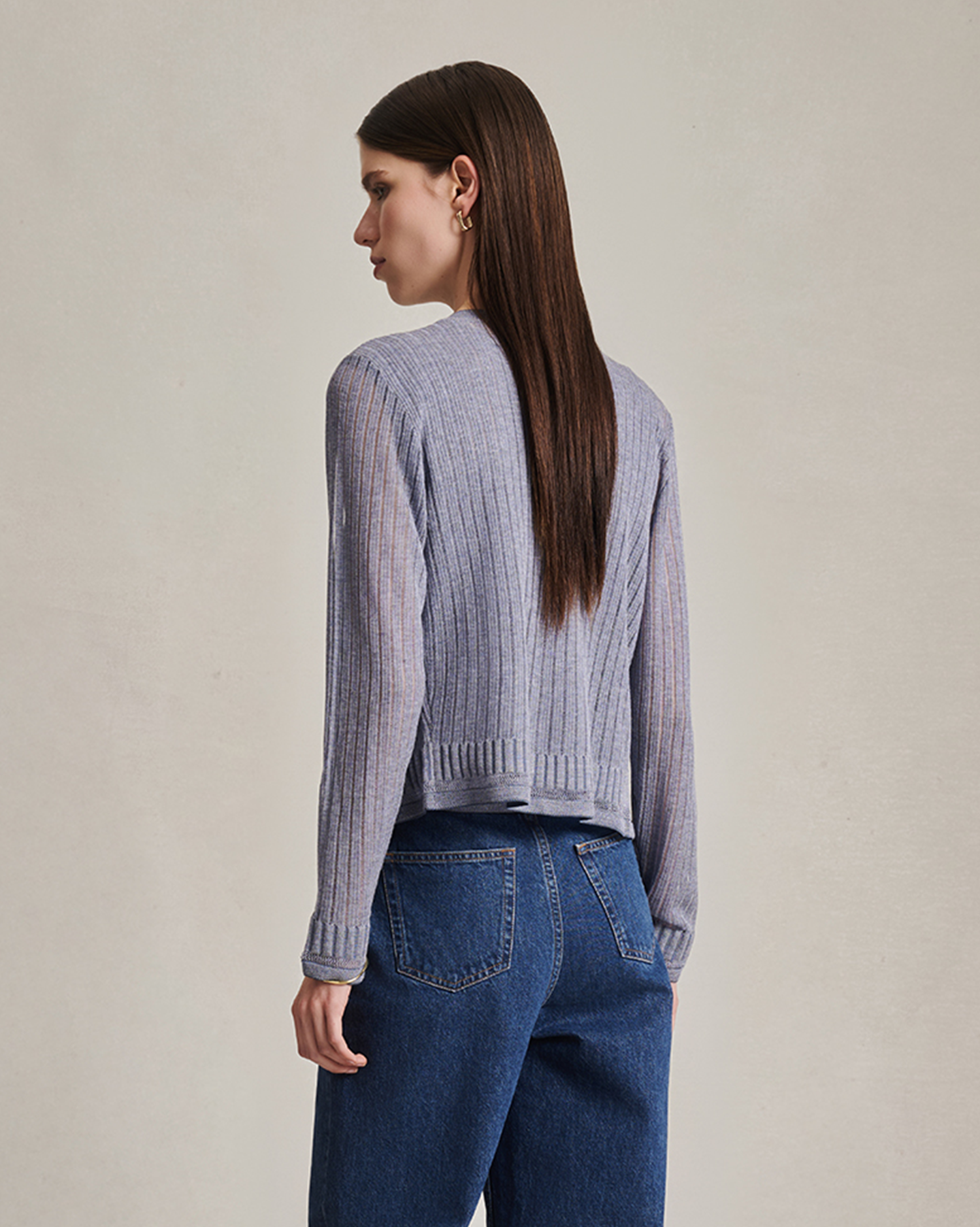 Edie Cardigan - Flores Blue