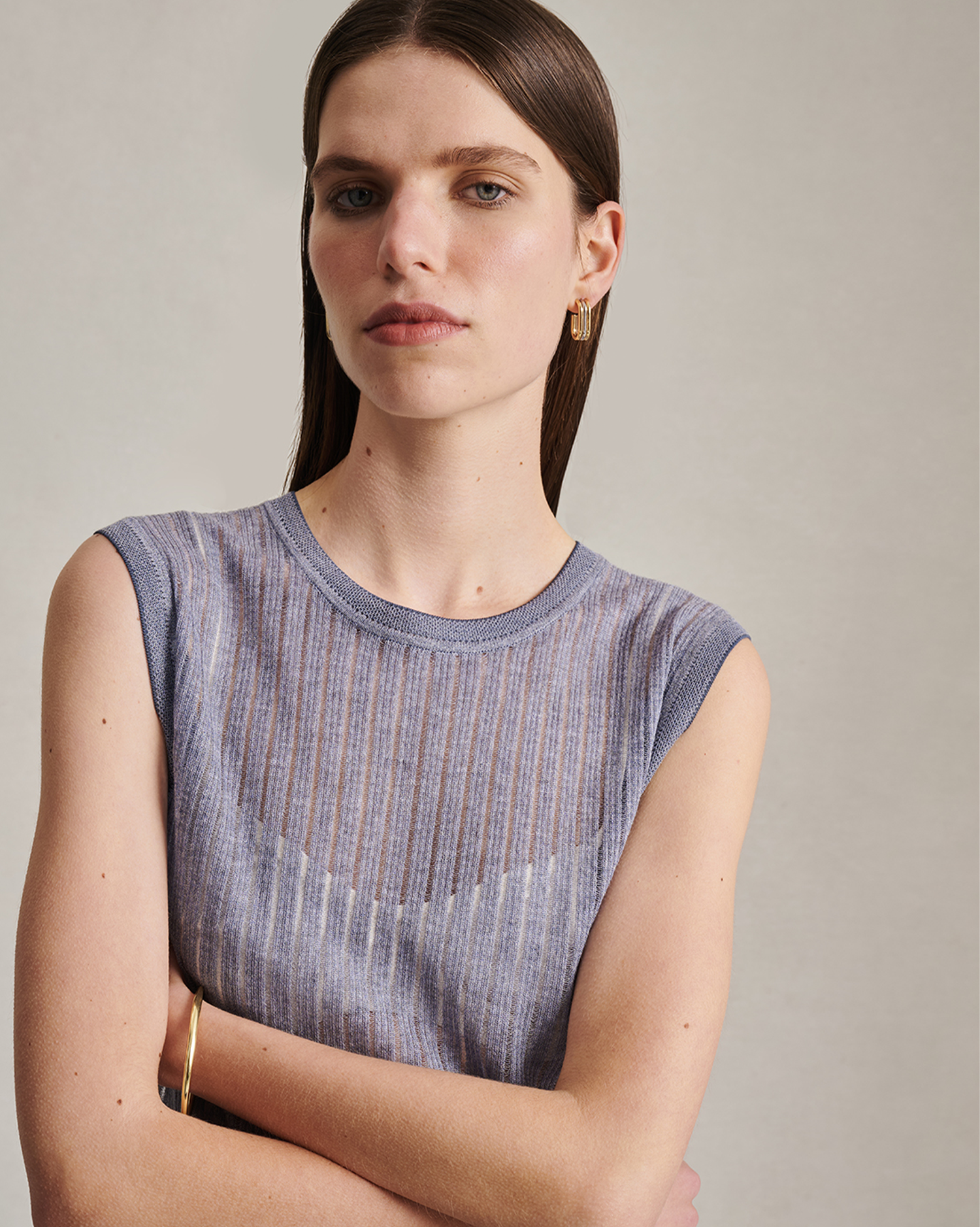 Edie Top - Flores Blue